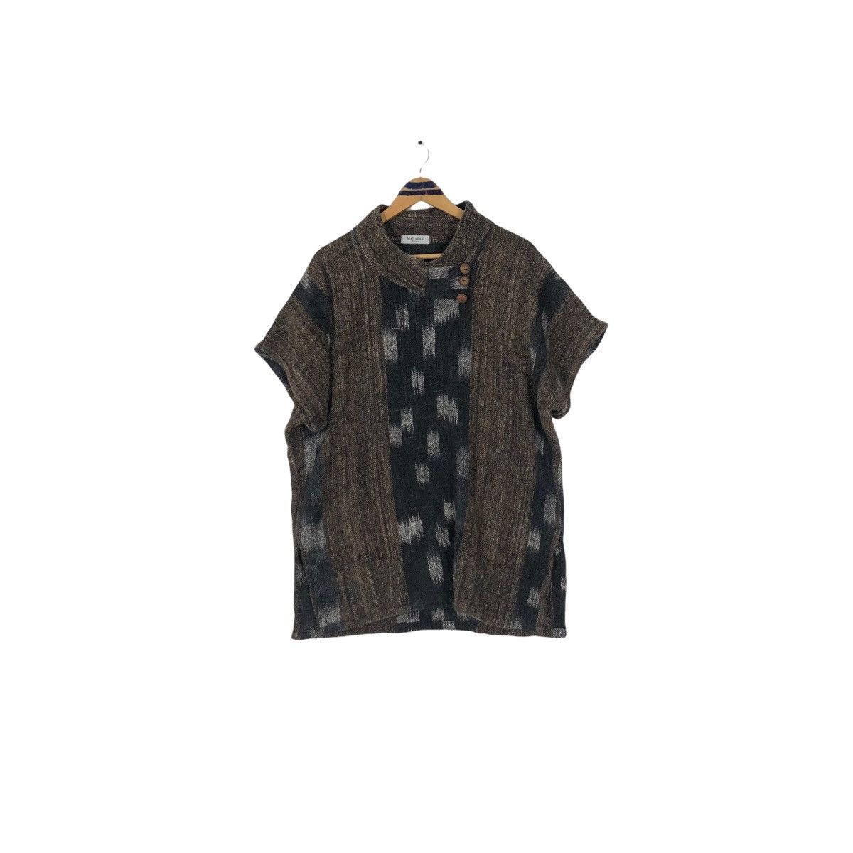 Native Maharani Boutique Tweed Tunic Top Shirt Size US XL / EU 56 / 4 - 2 Thumbnail