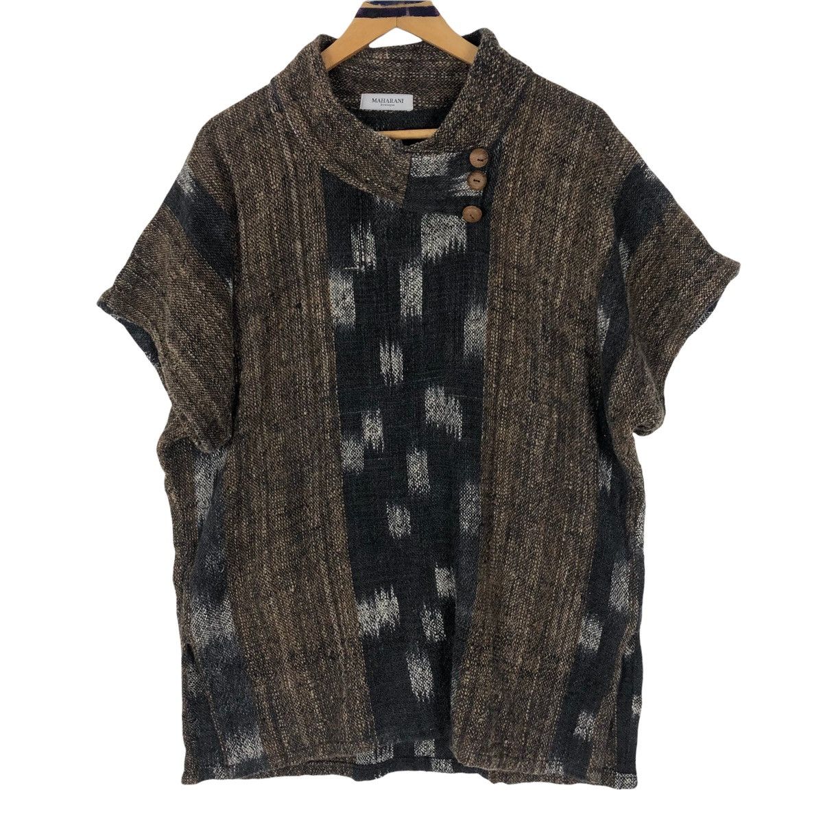 Native Maharani Boutique Tweed Tunic Top Shirt Size US XL / EU 56 / 4 - 1 Thumbnail