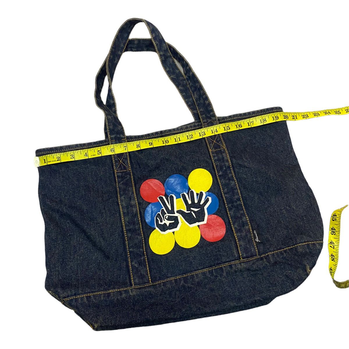 Denim & Co. × Japanese Brand FUKUYAMA 25th NATSU NO DAISOUGYOUSAI 2015 DENIM TOTE BAG Size ONE SIZE - 8 Thumbnail