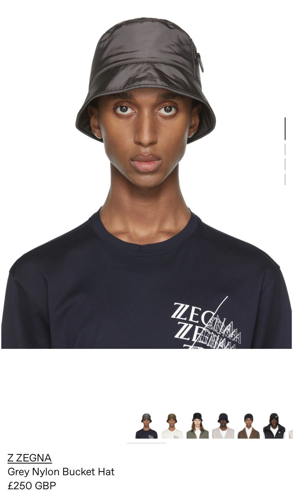 Z Zegna Z Zegna Nylon Bucket Hat Size ONE SIZE - 2 Thumbnail