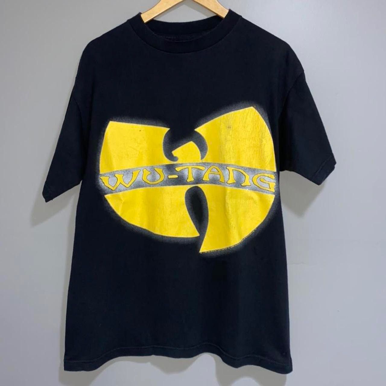 WU TANG CLAN Rap T-shirt, Men's M size cotton pale white type Vintage Second Hand