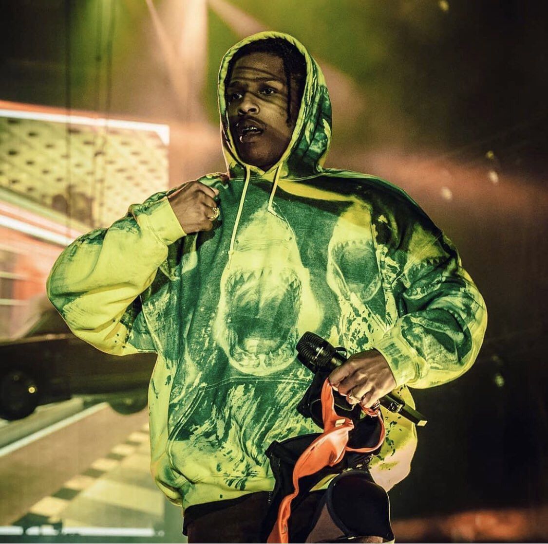 Asap rocky green hoodie sale