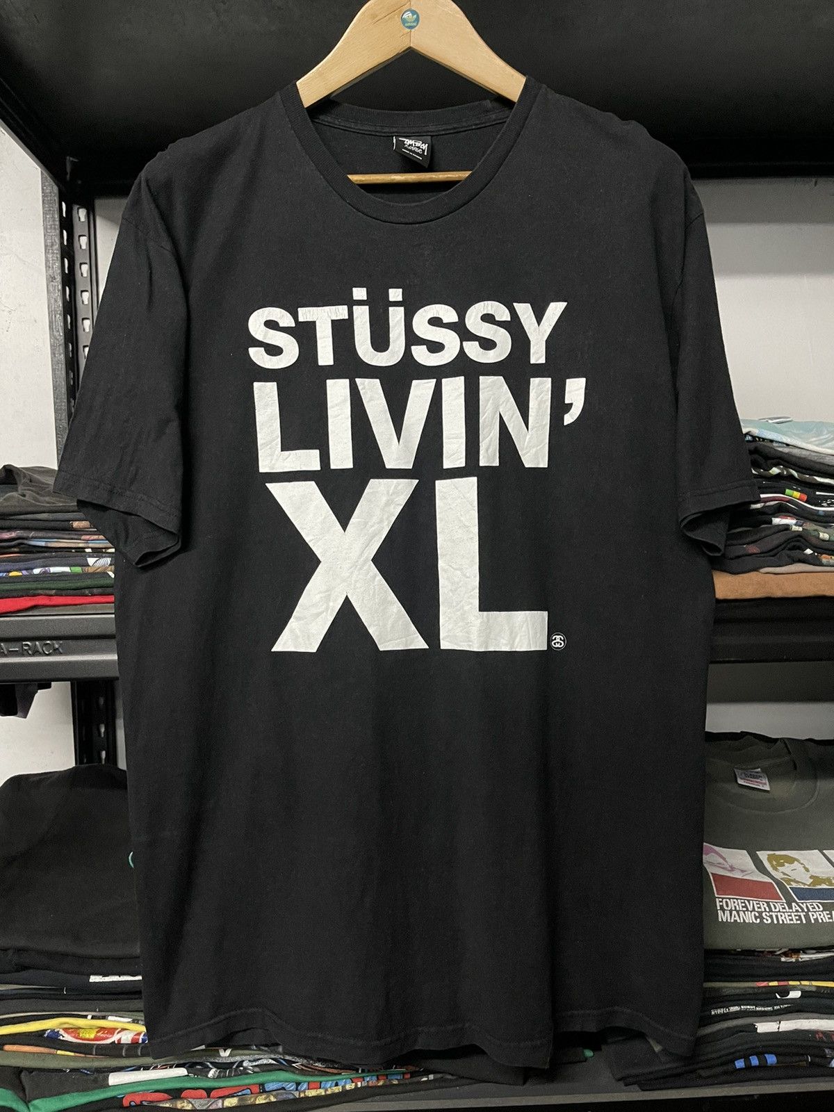 Stussy × Vintage Vintage Stussy Livin XL Streetwear Tee Size US XL / EU 56 / 4 - 1 Thumbnail