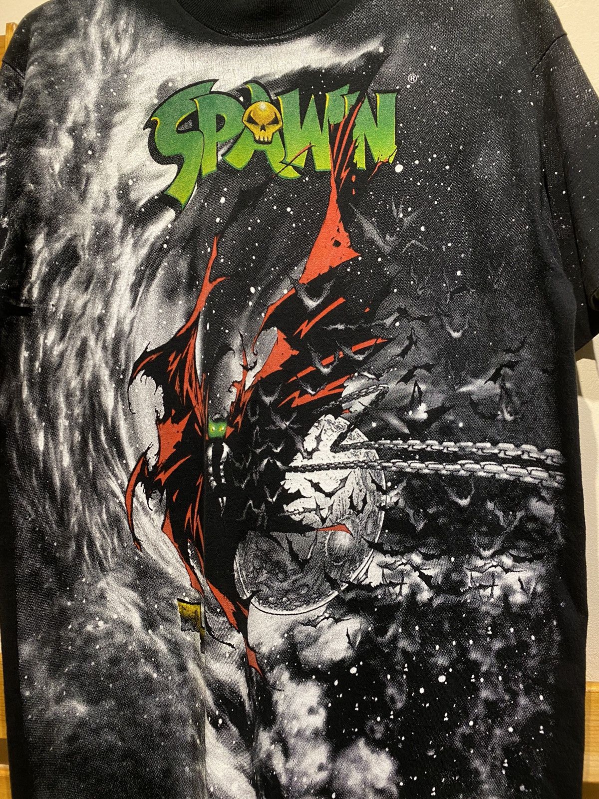 Vintage VINTAGE VERY RARE 90’s‼️Spawn All Overprint T-Shirt Size US L / EU 52-54 / 3 - 5 Thumbnail