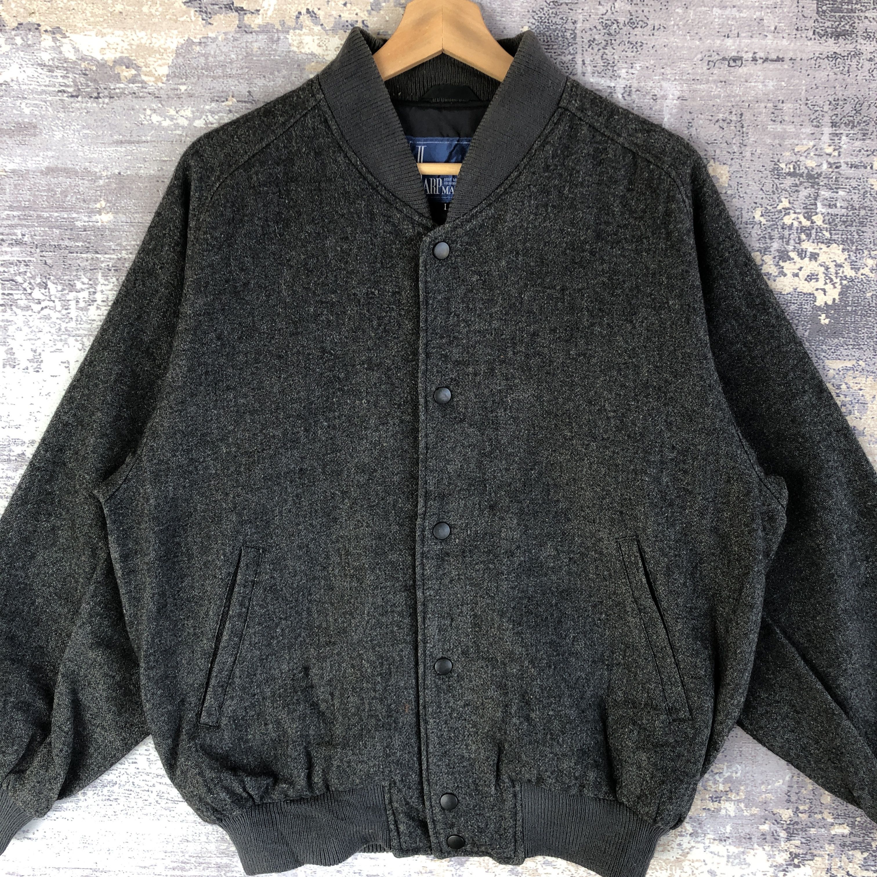 Japanese Brand × Vintage Vintage 90s Sharpman Varsity Jacket Sharpman Wool Jacket Size US L / EU 52-54 / 3 - 4 Thumbnail