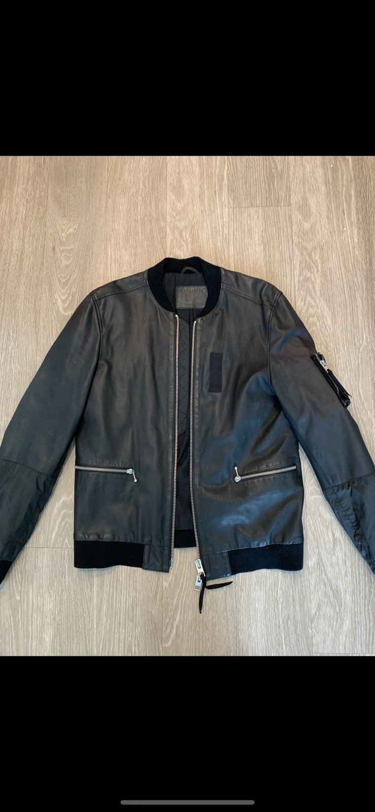 Allsaints Allsaints black leather bomber jacket Size US M / EU 48-50 / 2 - 1 Thumbnail