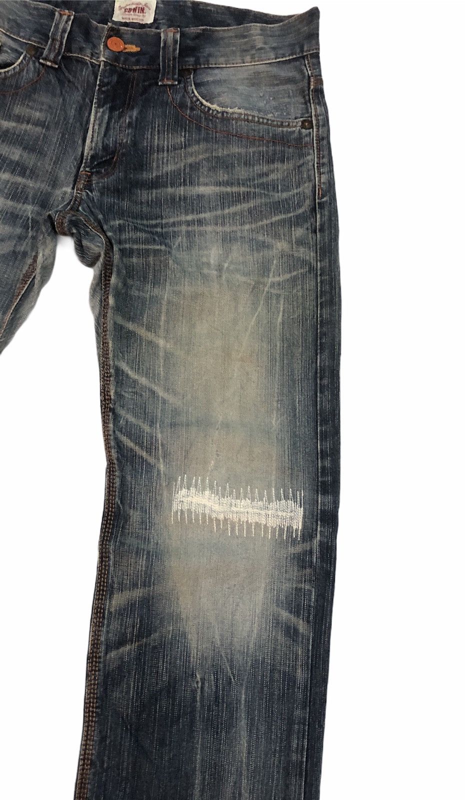 Edwin Edwin XV Japanese Brand TRASHED Denim Size US 35 - 3 Thumbnail