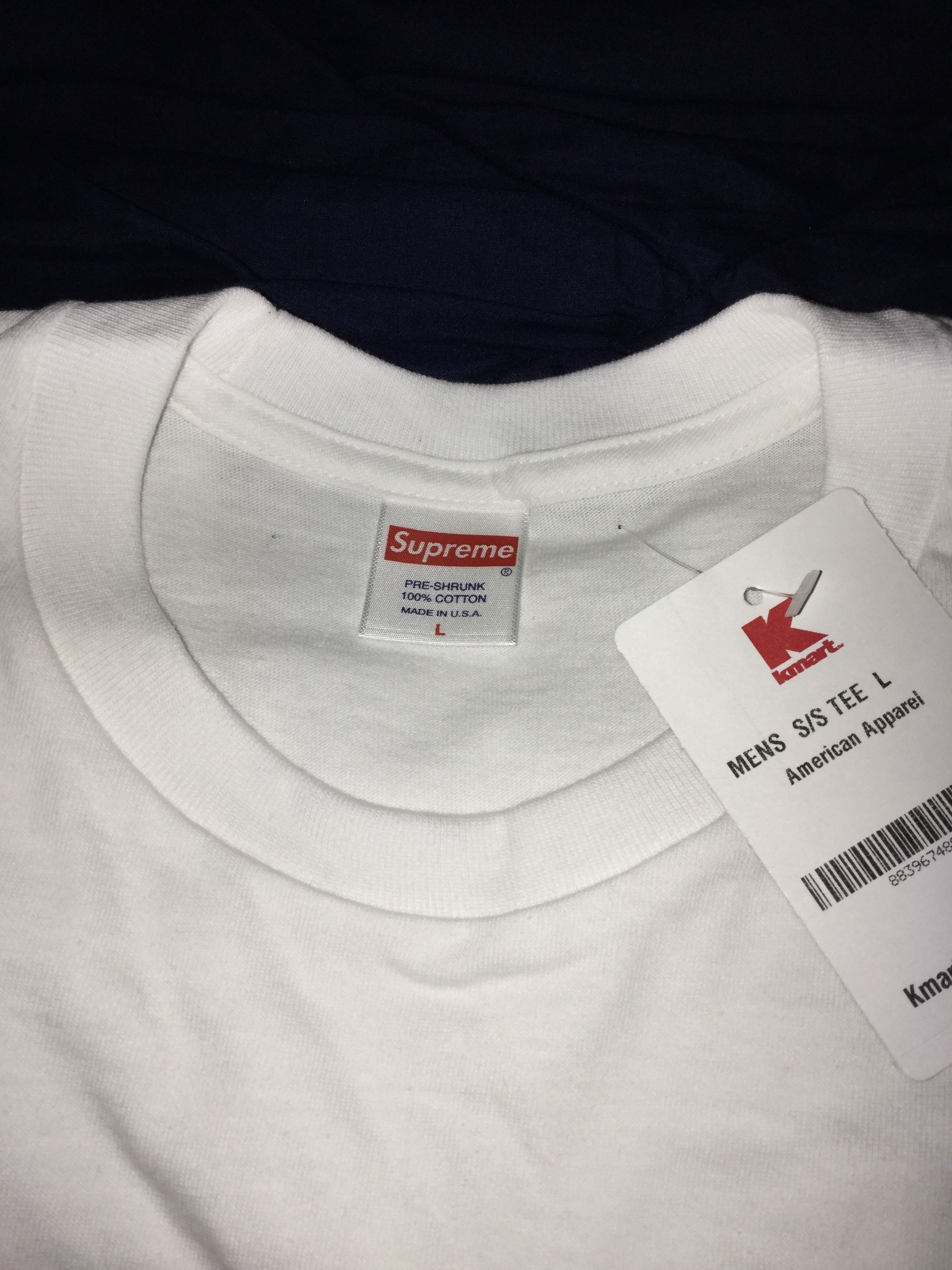 Supreme Blank Tee - White - Size Medium T-Shirt DS Box Logo K-Mart