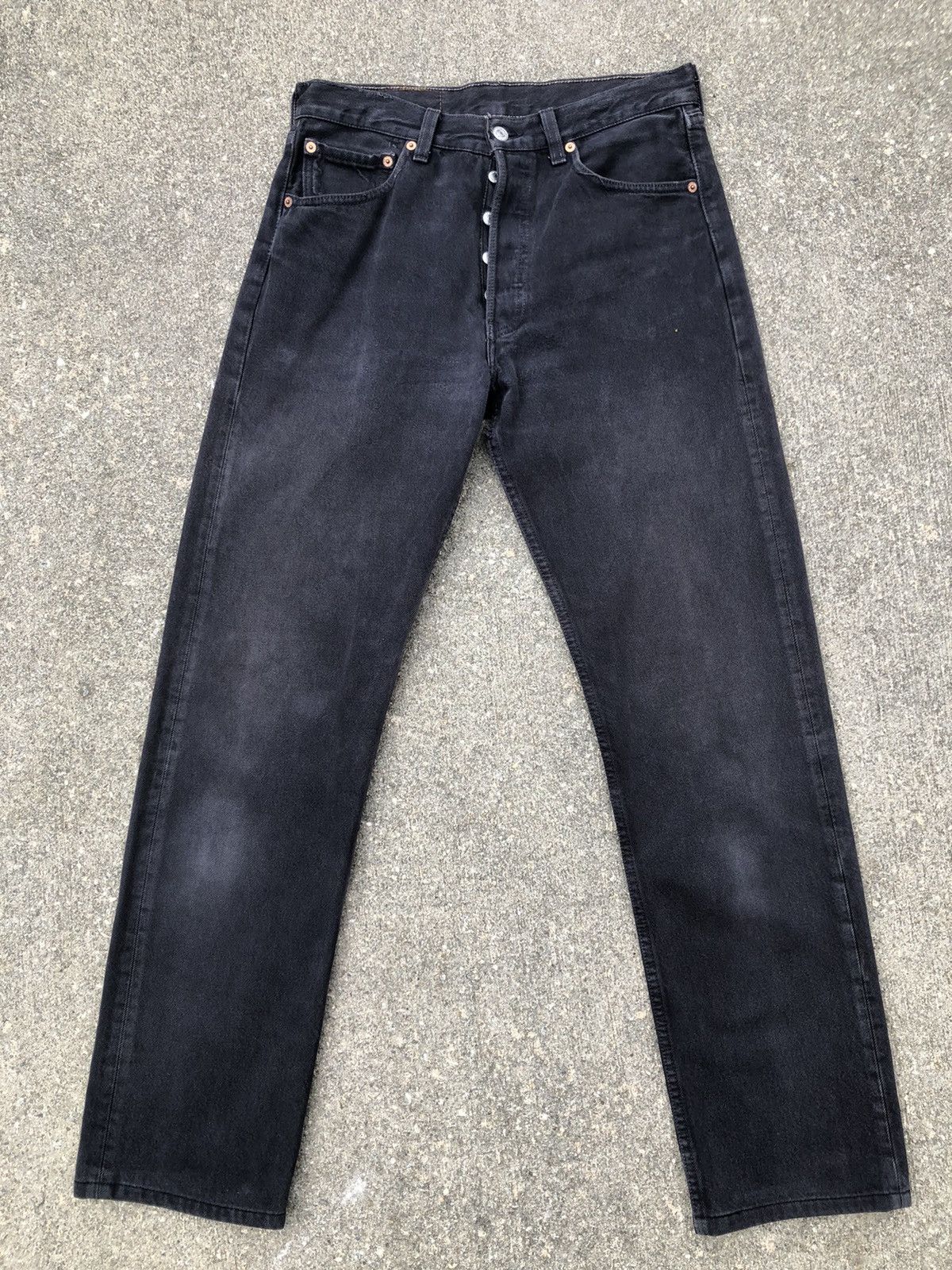 Levi's Vintage 1998 Levi’s 501 Jeans Faded Black Denim Size US 32 / EU 48 - 1 Thumbnail