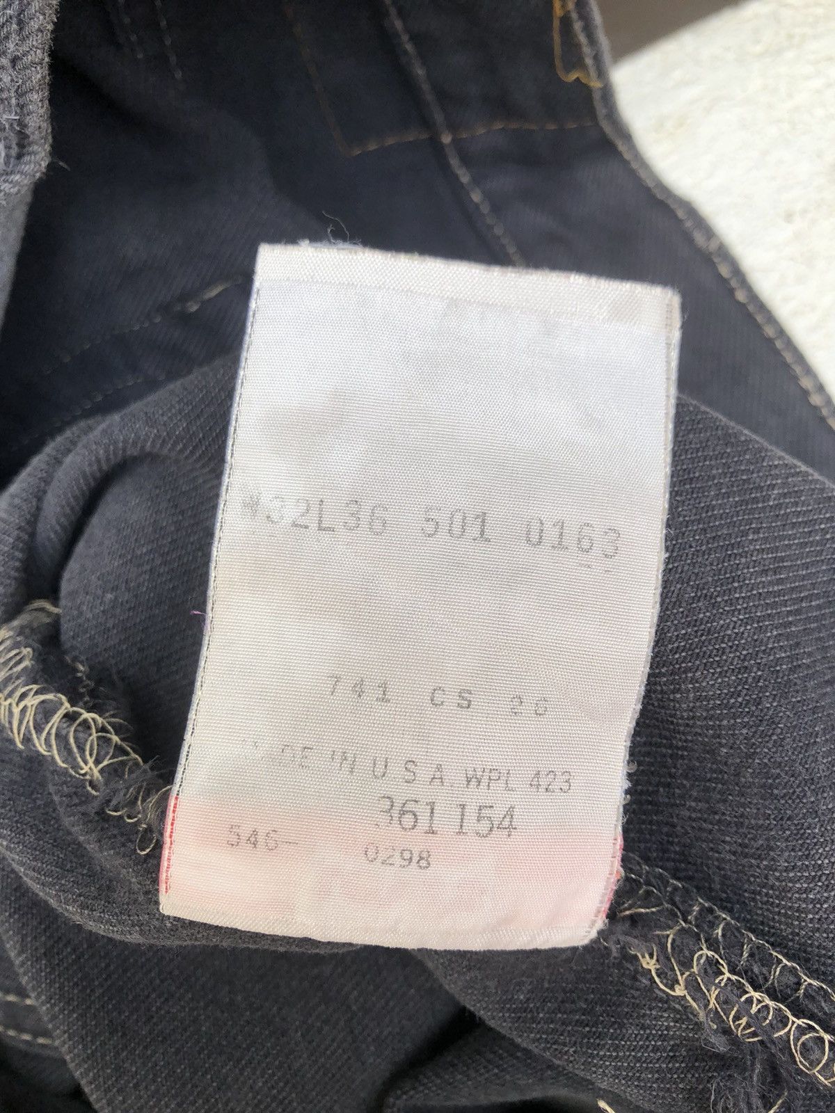 Levi's Vintage 1998 Levi’s 501 Jeans Faded Black Denim Size US 32 / EU 48 - 20 Thumbnail