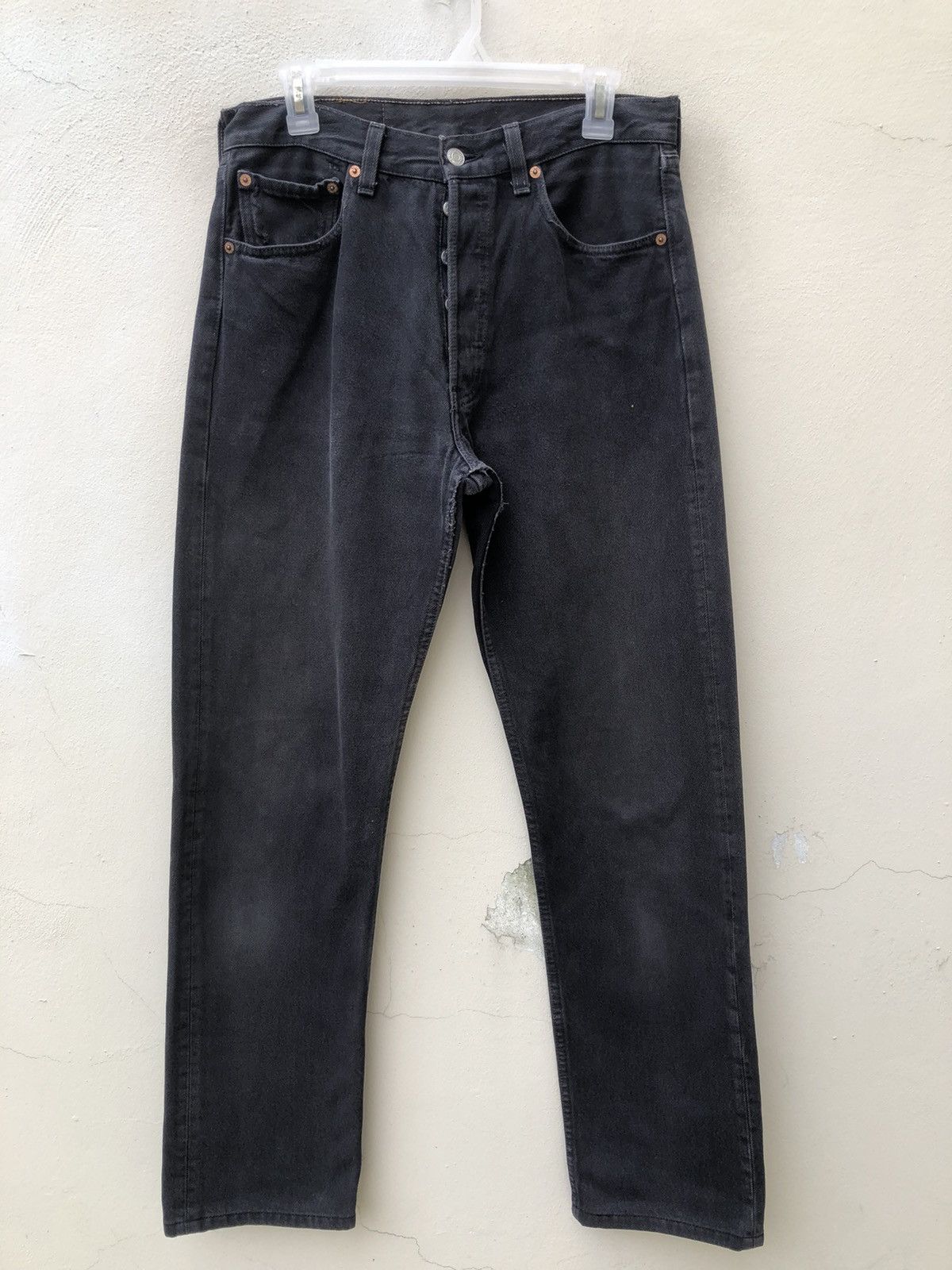 Levi's Vintage 1998 Levi’s 501 Jeans Faded Black Denim Size US 32 / EU 48 - 3 Thumbnail