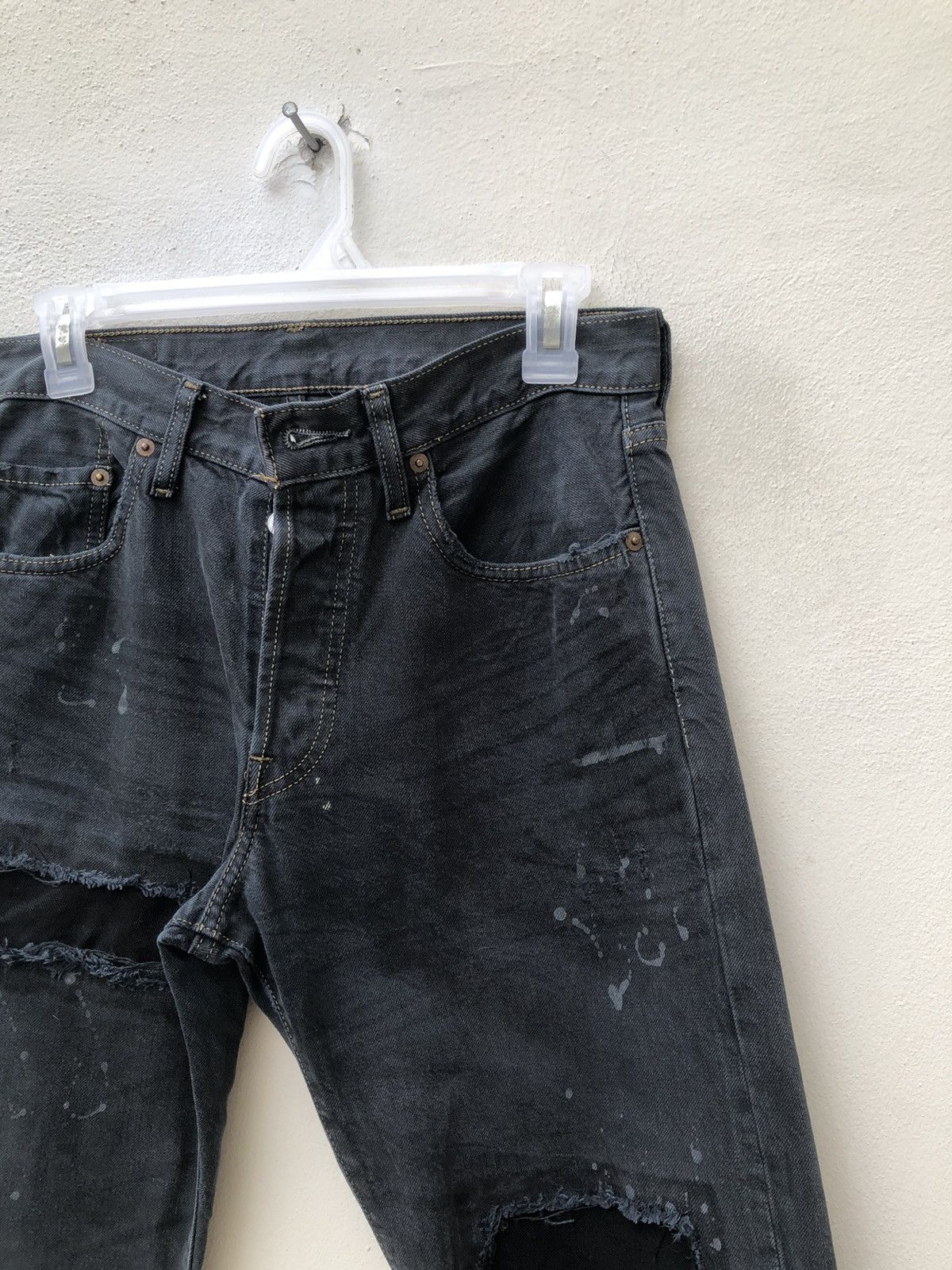 Levi's Vintage 2000 Levi’s 501 Jeans Patchwork Painter Denim Size US 29 - 8 Thumbnail