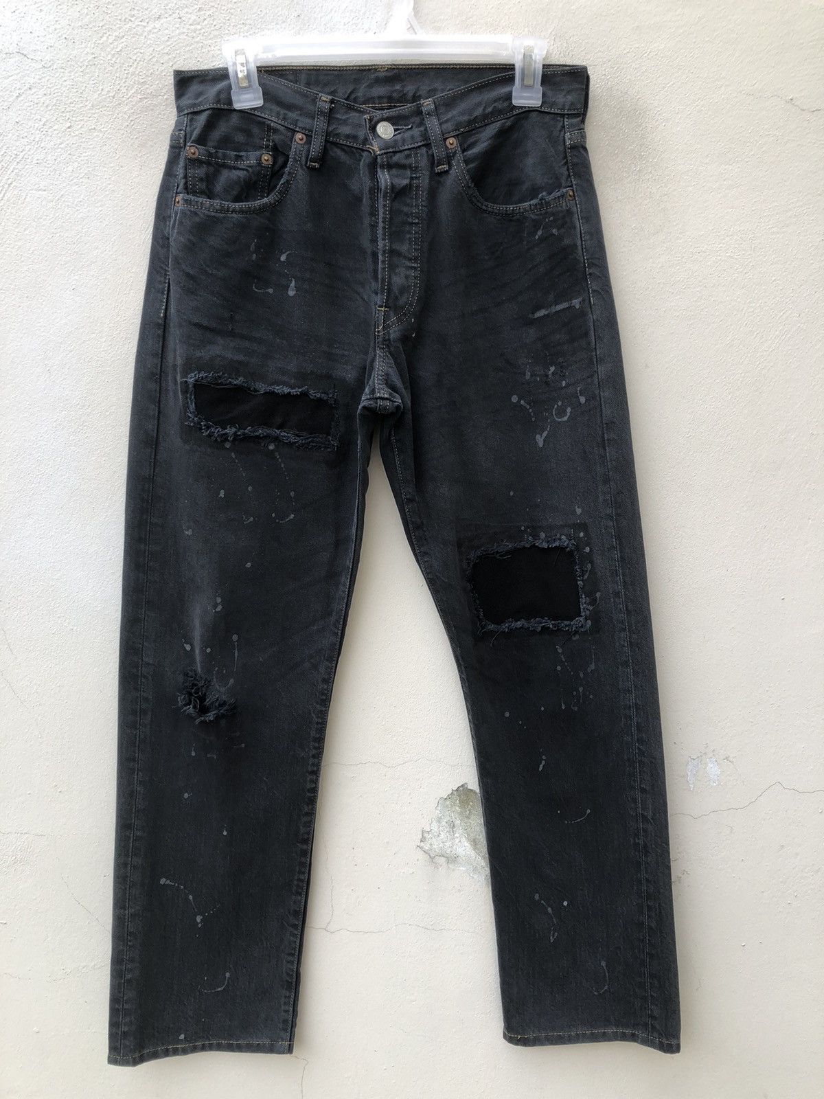 Levi's Vintage 2000 Levi’s 501 Jeans Patchwork Painter Denim Size US 29 - 3 Thumbnail