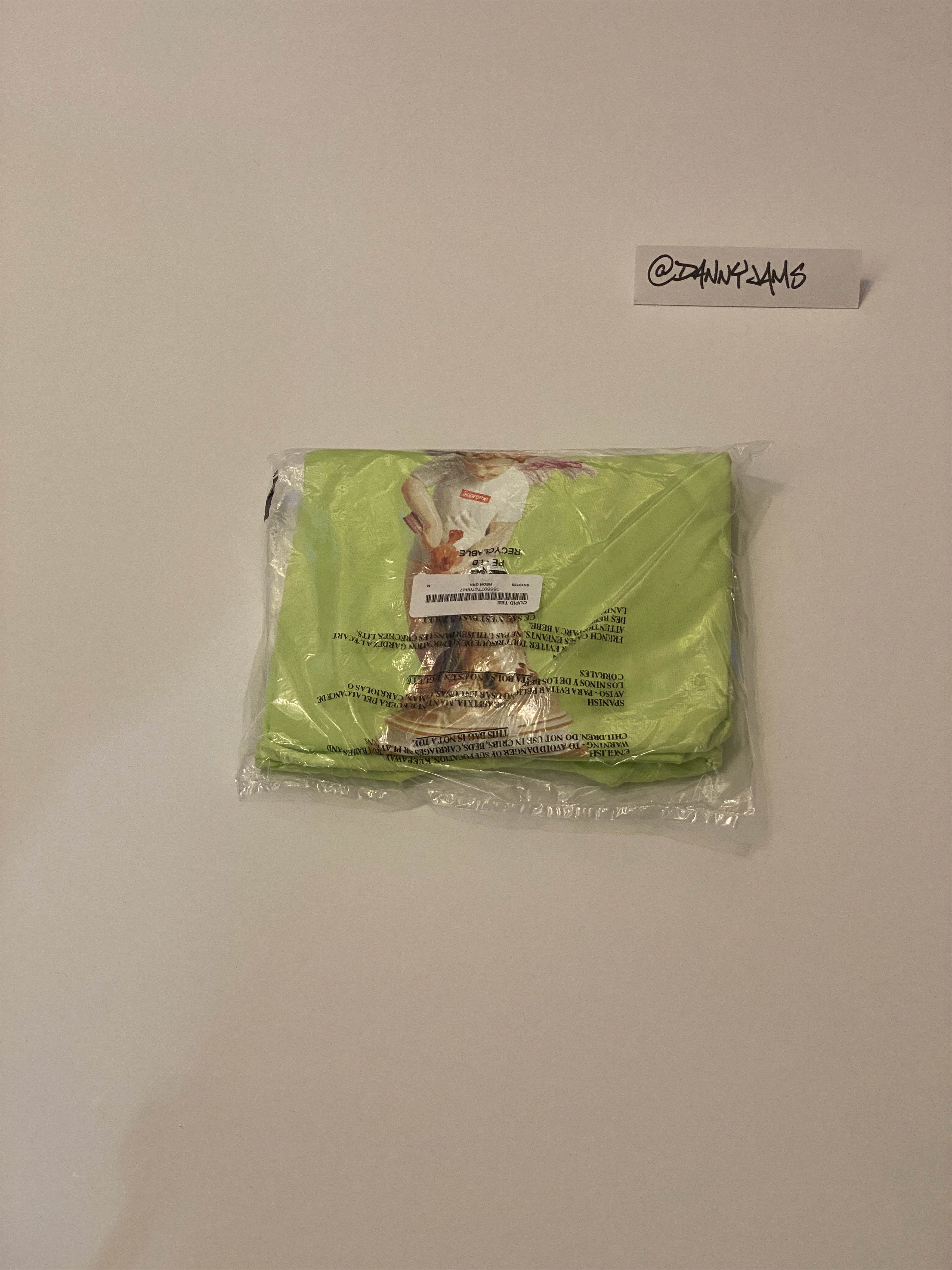 Supreme Supreme Cupid Tee Neon Green | Grailed
