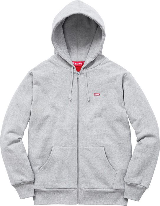 Supreme Supreme grey zip up small Box Logo | Grailed