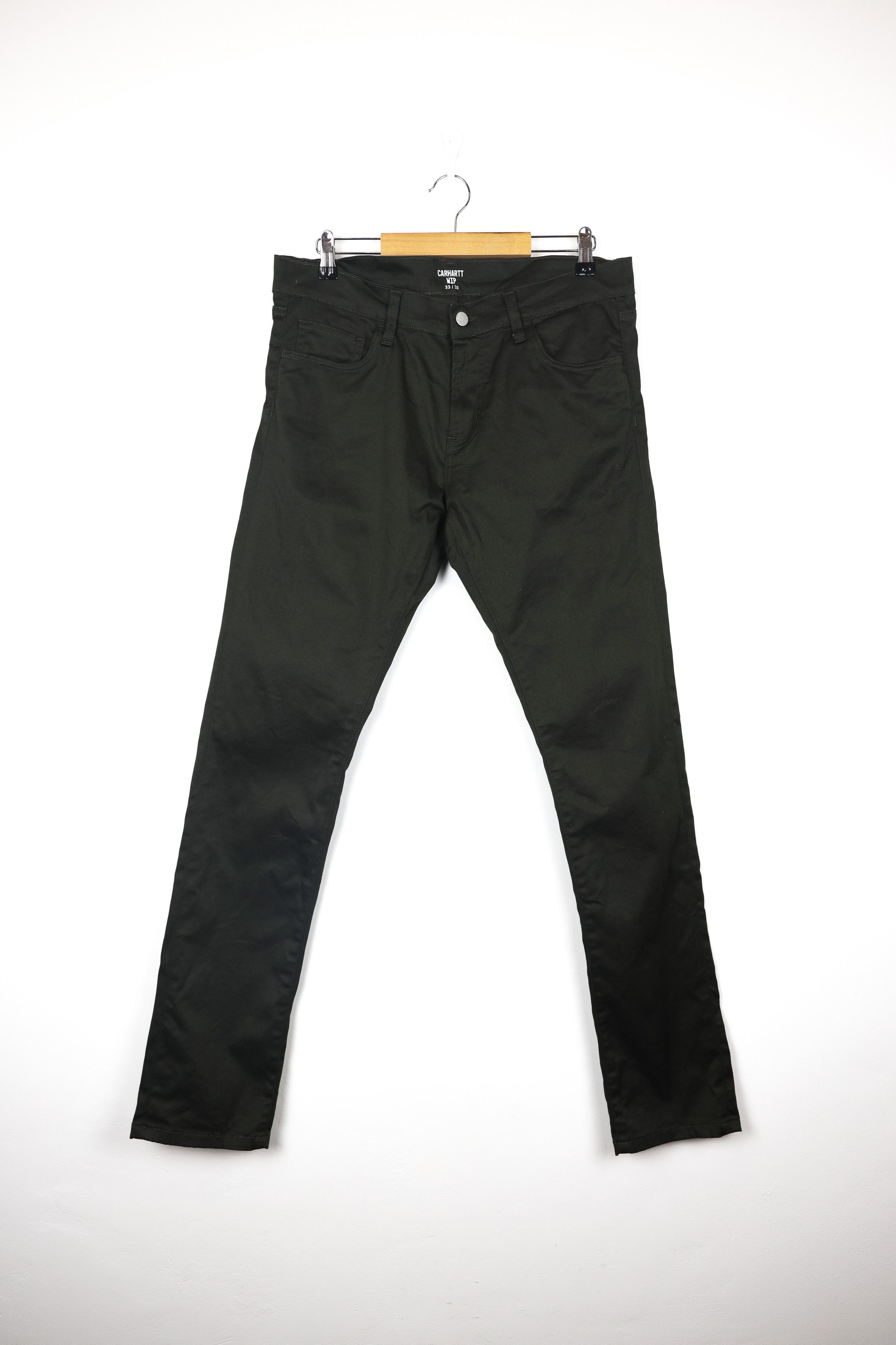Carhartt Carhartt WIP Khaki Logo Rebel Pants Size US 33 - 2 Thumbnail