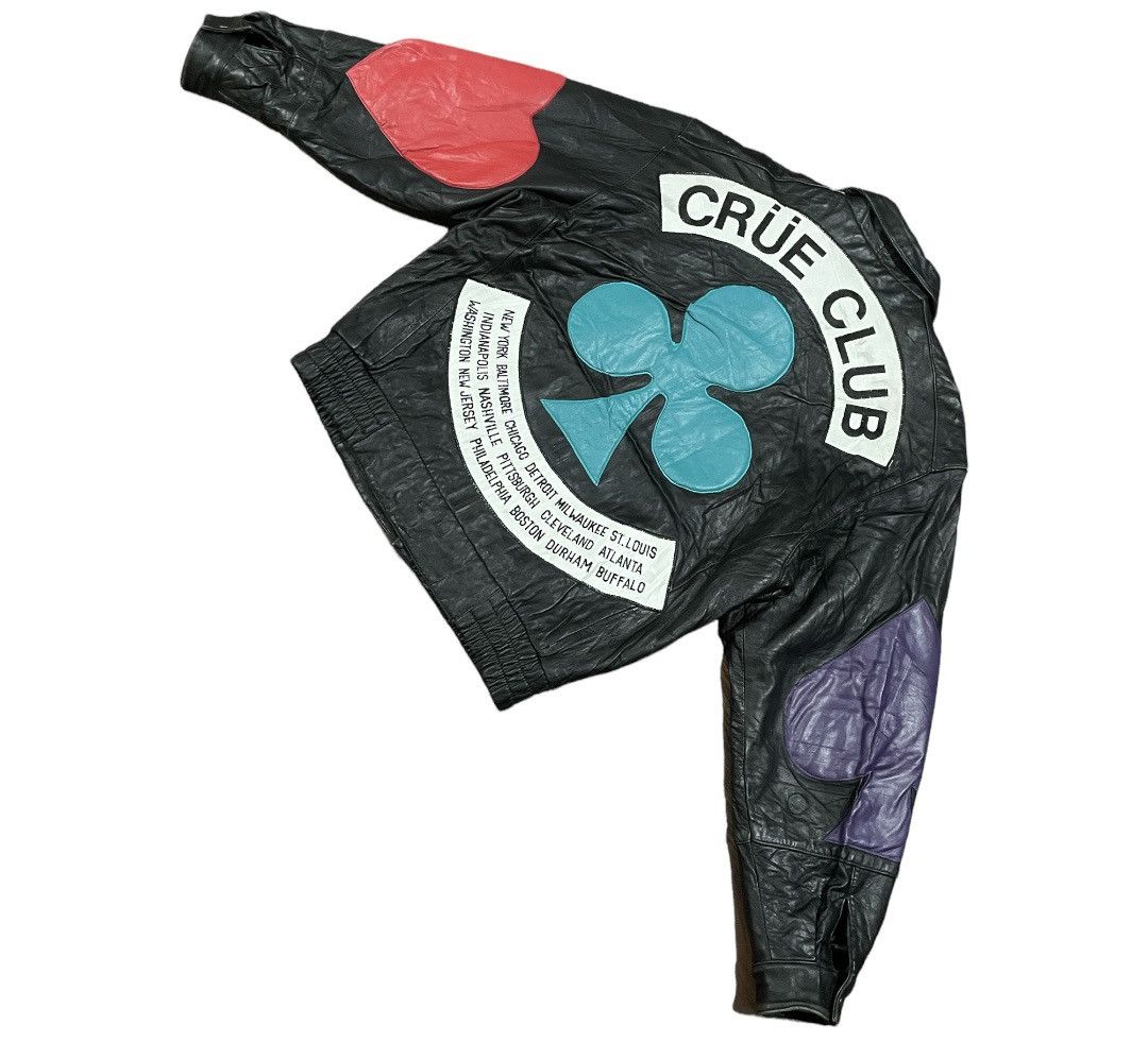 Vintage VTG Crue Club Playing Cards Kadosh Italy Lamb Skin Jacket Size US XL / EU 56 / 4 - 3 Thumbnail