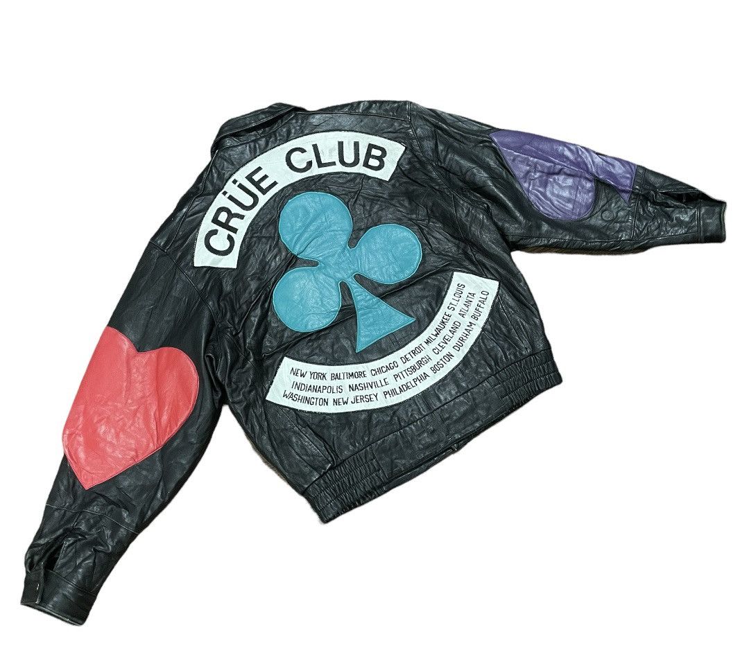 Vintage VTG Crue Club Playing Cards Kadosh Italy Lamb Skin Jacket Size US XL / EU 56 / 4 - 4 Thumbnail