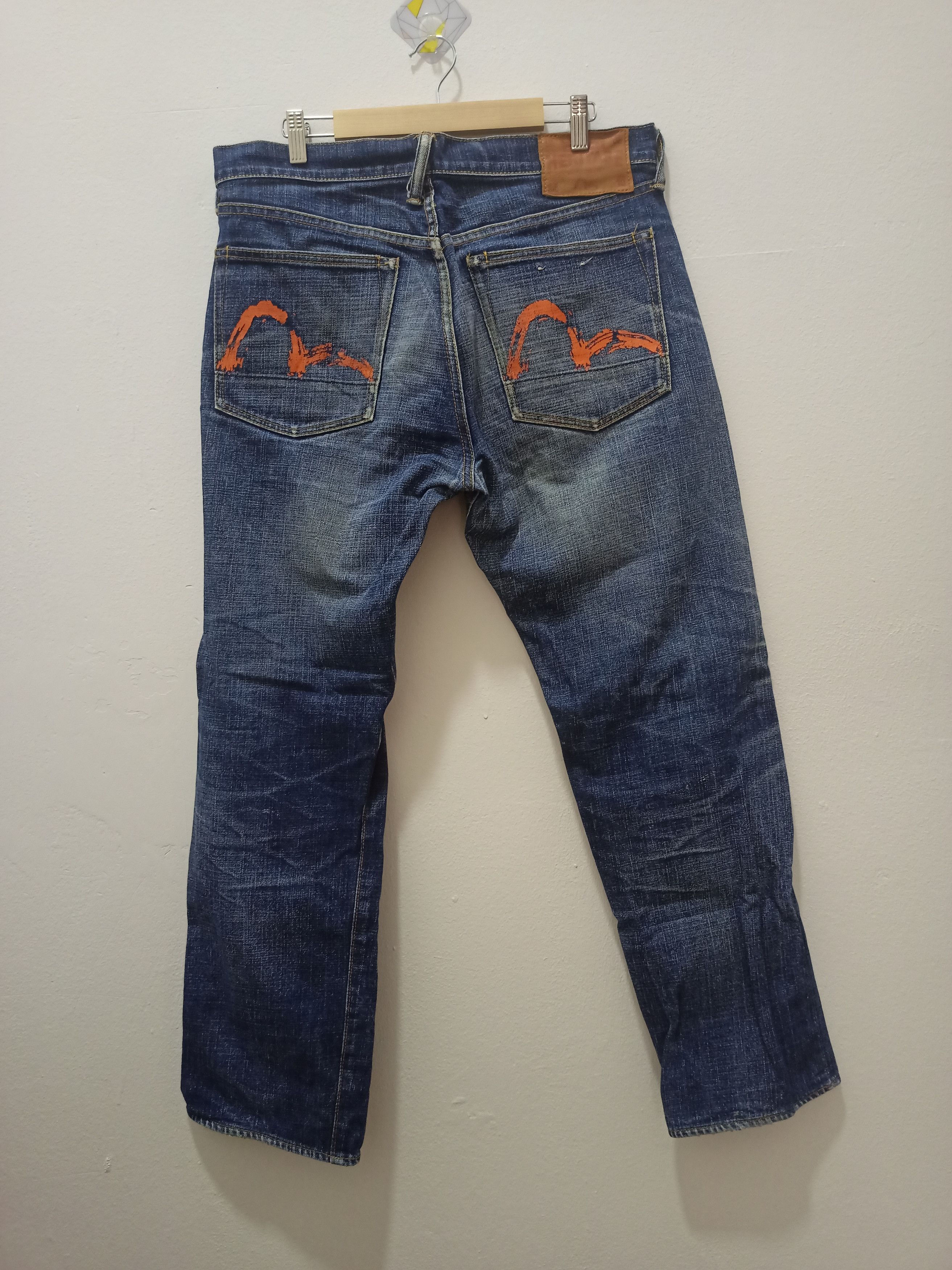 Vintage Vintage Evisu Selvedge Distressed Denim Jeans Size US 34 / EU 50 - 11 Thumbnail