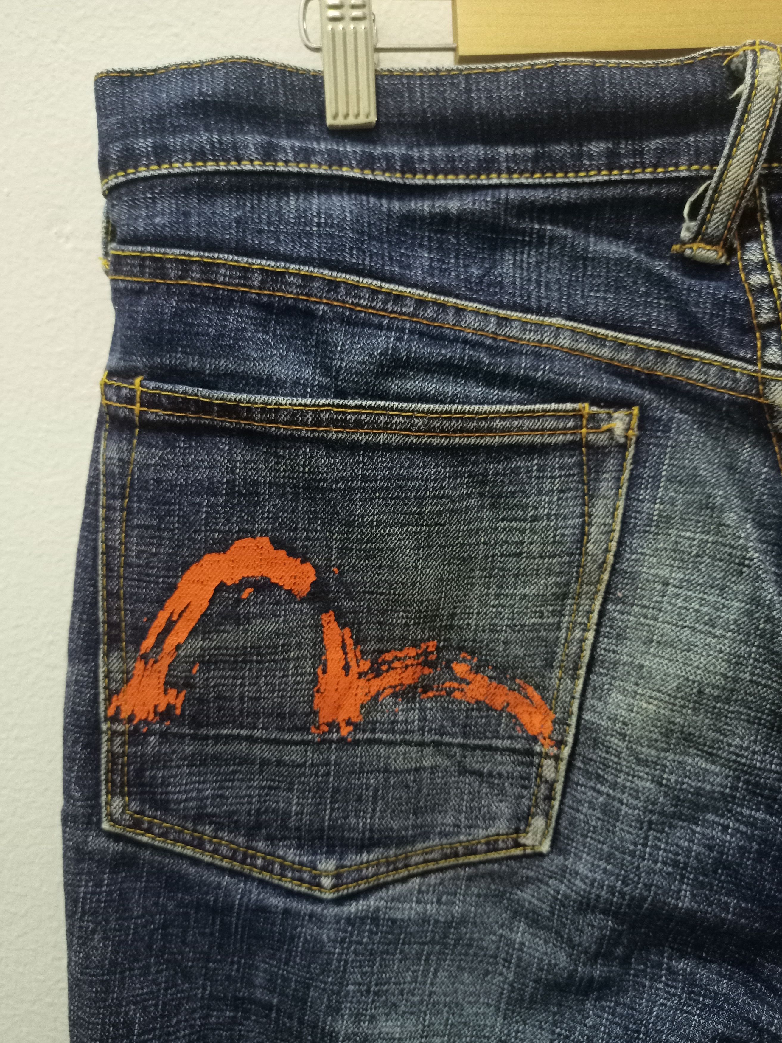 Vintage Vintage Evisu Selvedge Distressed Denim Jeans Size US 34 / EU 50 - 15 Thumbnail