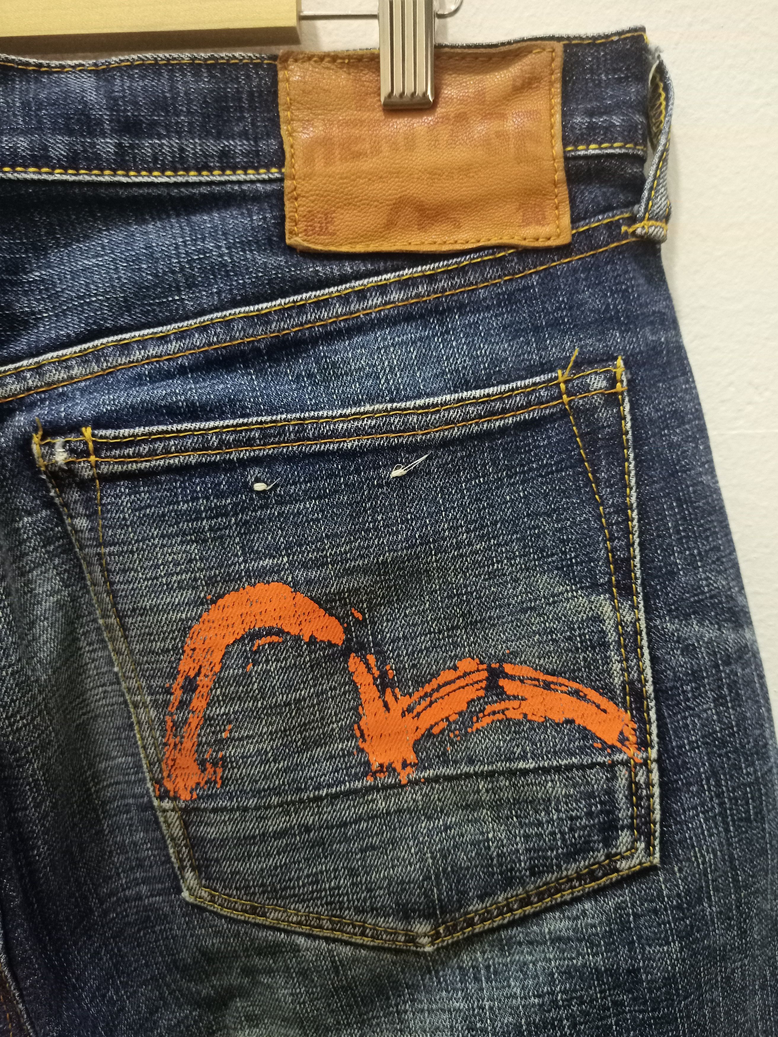 Vintage Vintage Evisu Selvedge Distressed Denim Jeans Size US 34 / EU 50 - 14 Thumbnail