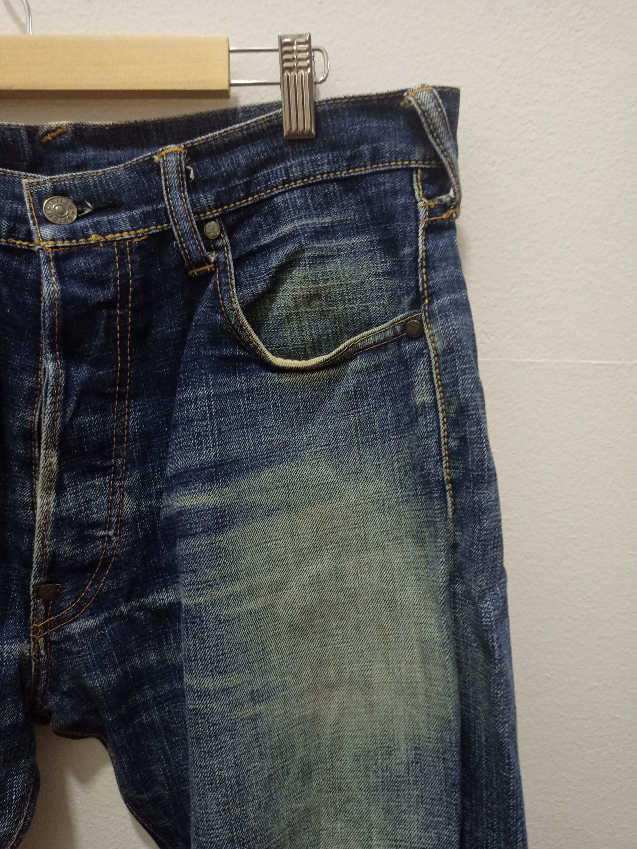 Vintage Vintage Evisu Selvedge Distressed Denim Jeans Size US 34 / EU 50 - 10 Thumbnail