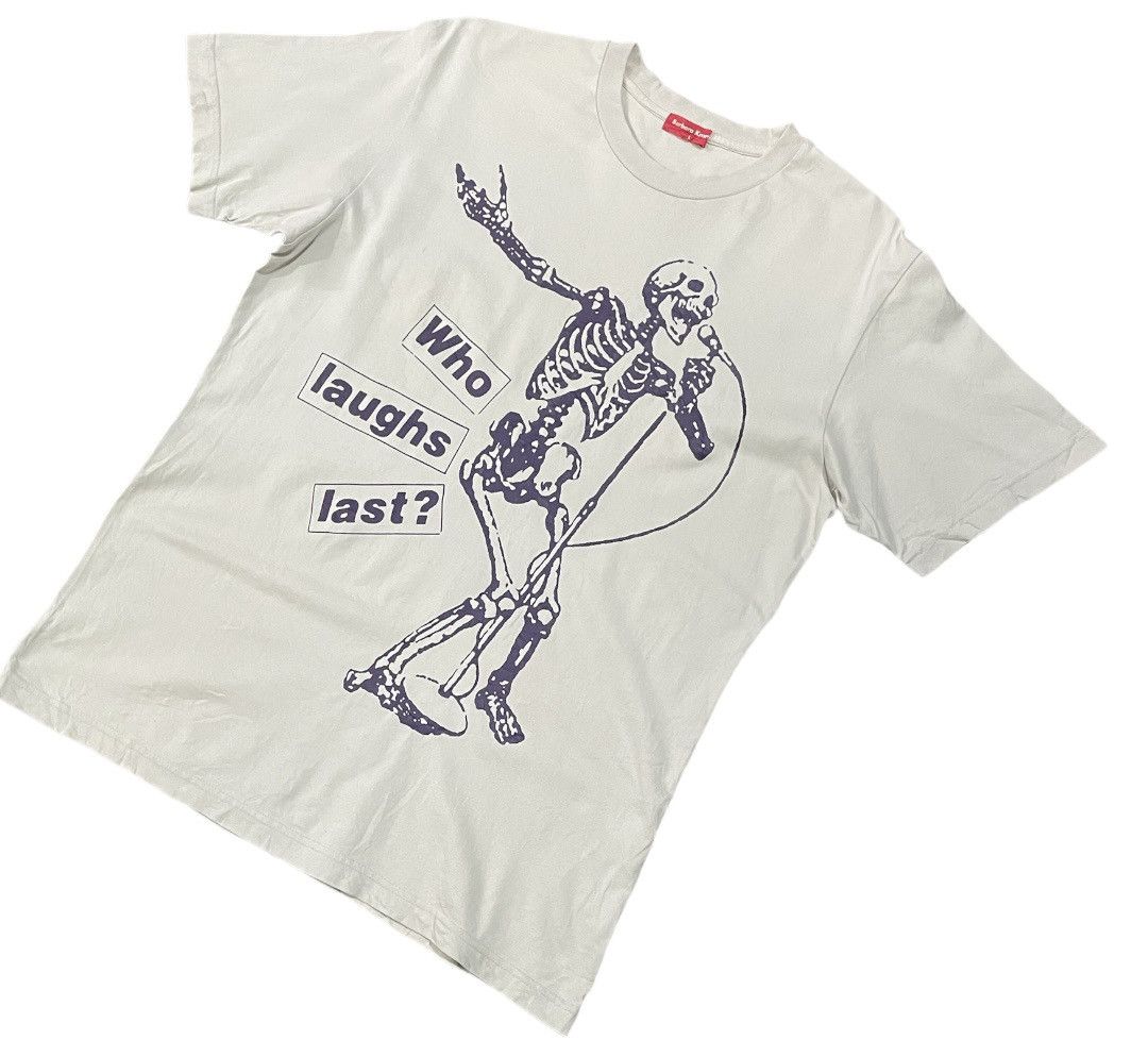Barbara Kruger × Japanese Brand Barbara Kruger Who Laughs Last Singing Skeleton Bones Tee Size US L / EU 52-54 / 3 - 2 Thumbnail