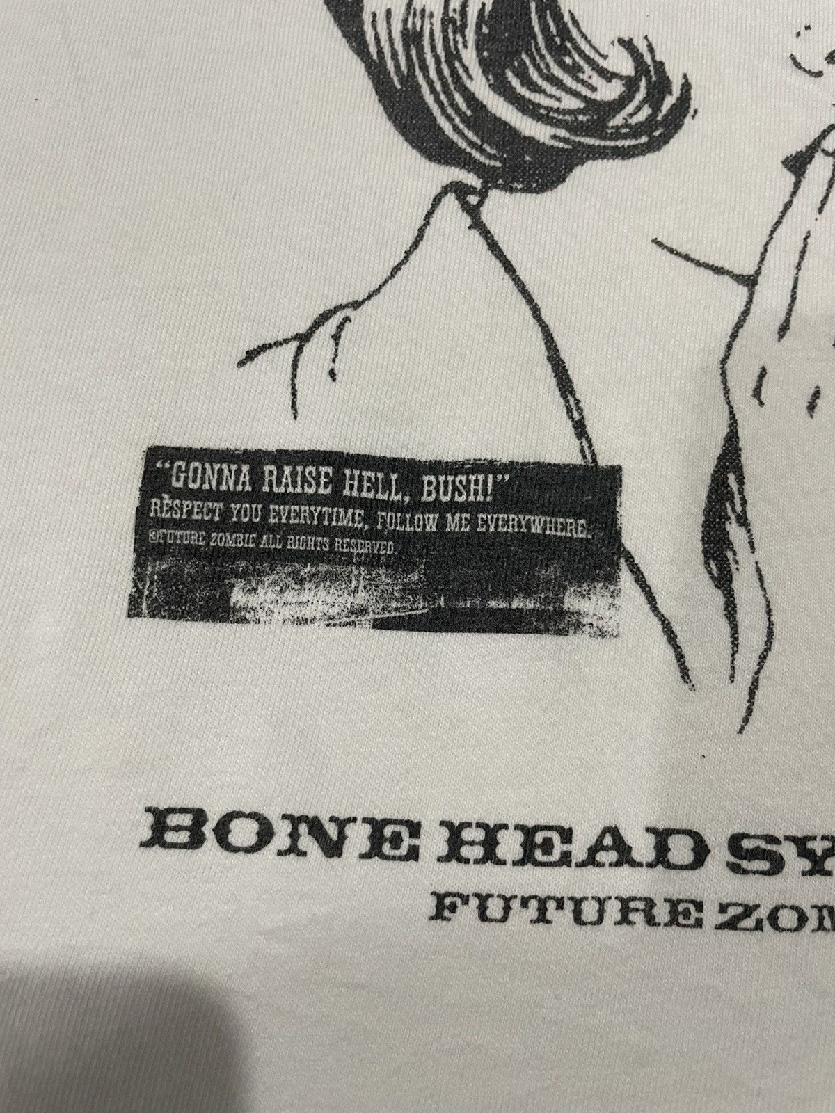 Japanese Brand Vintage Fuck Bush Bone Head Syndicate Future Zombie Tee Size US L / EU 52-54 / 3 - 7 Thumbnail