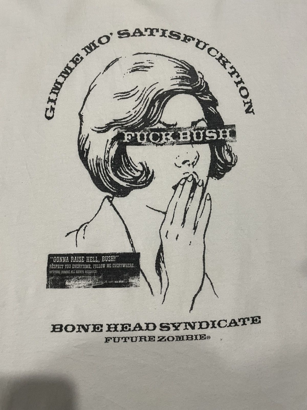 Japanese Brand Vintage Fuck Bush Bone Head Syndicate Future Zombie Tee Size US L / EU 52-54 / 3 - 8 Thumbnail