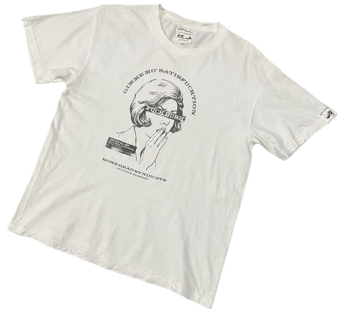 Japanese Brand Vintage Fuck Bush Bone Head Syndicate Future Zombie Tee Size US L / EU 52-54 / 3 - 2 Thumbnail