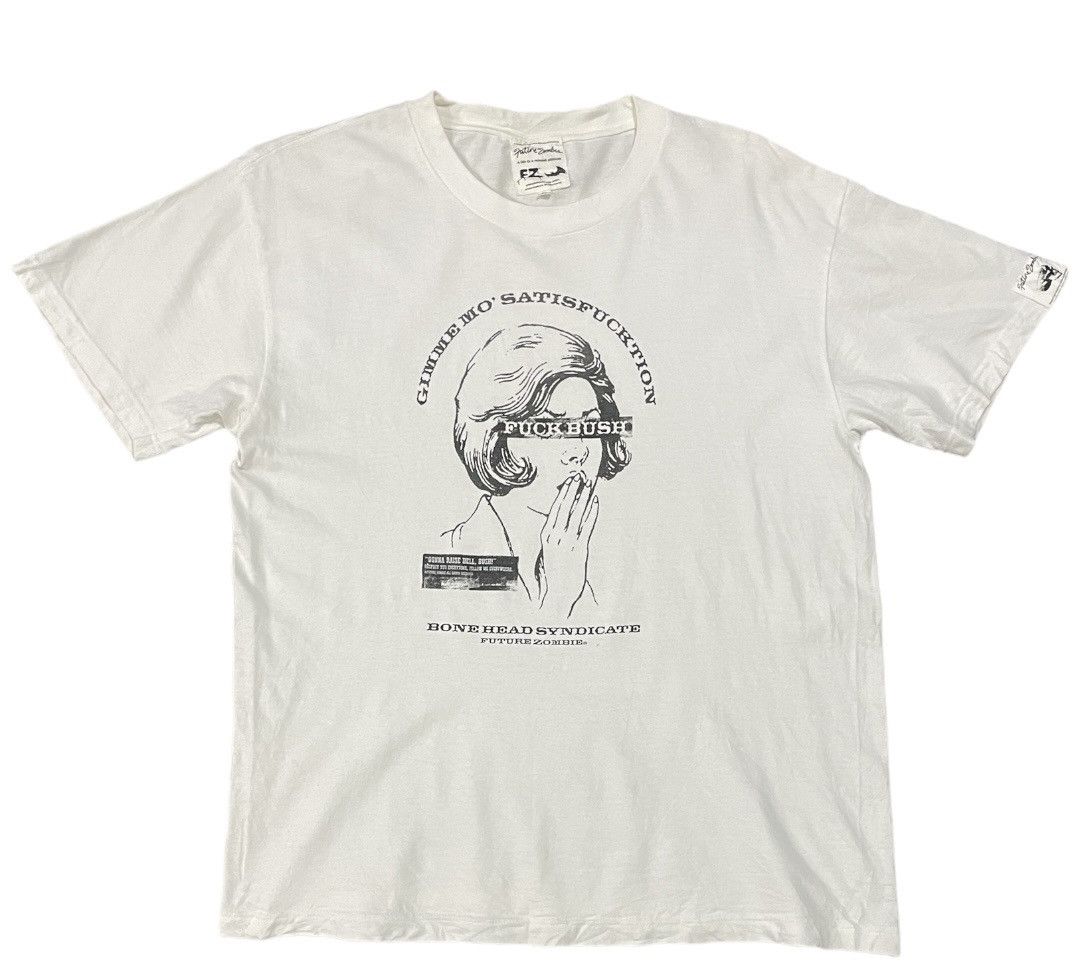 Japanese Brand Vintage Fuck Bush Bone Head Syndicate Future Zombie Tee Size US L / EU 52-54 / 3 - 1 Thumbnail