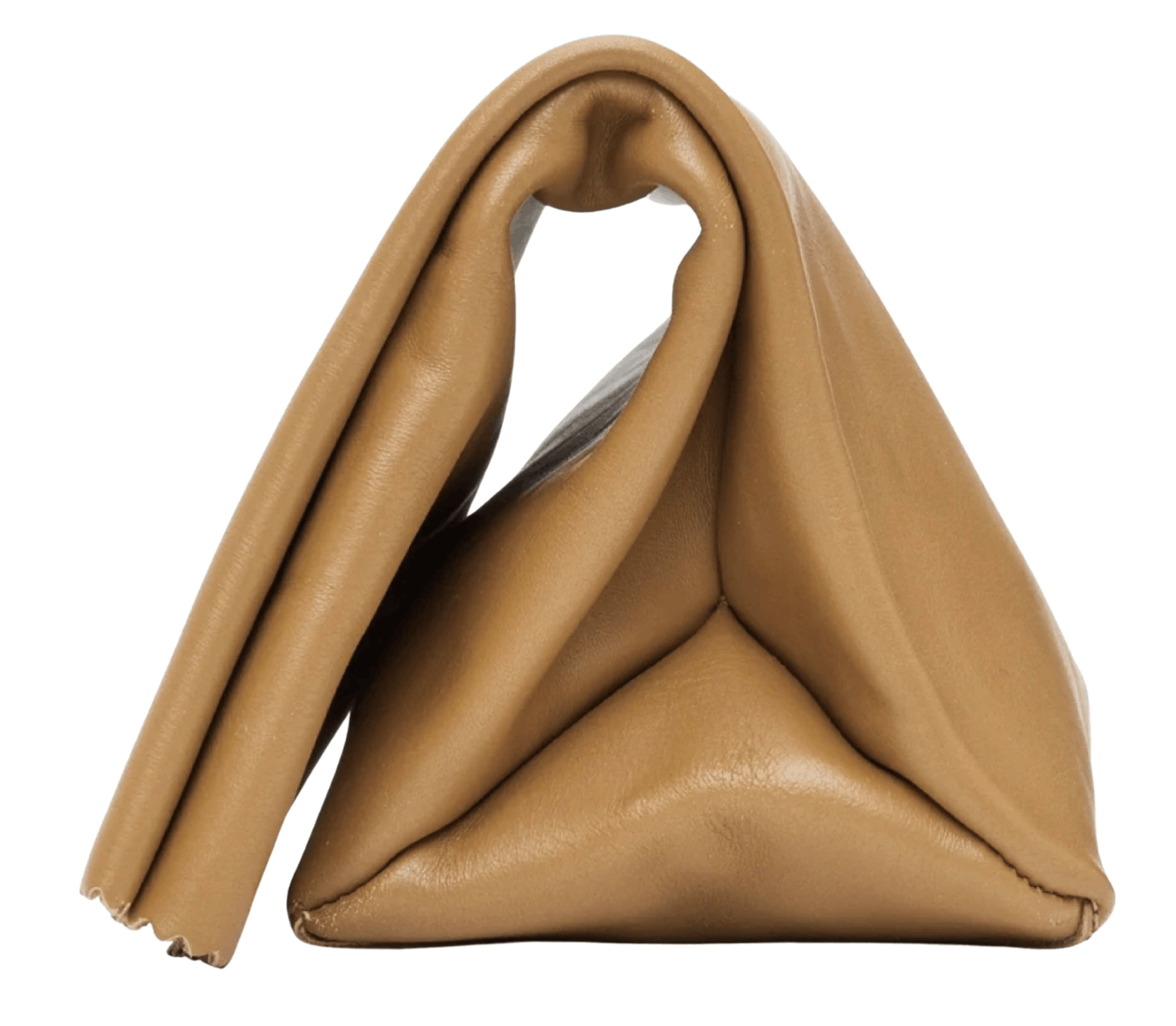image of Vetements Vetement Couture Leather Paperbag Clutch Bag, 2019 in Brown, Men's
