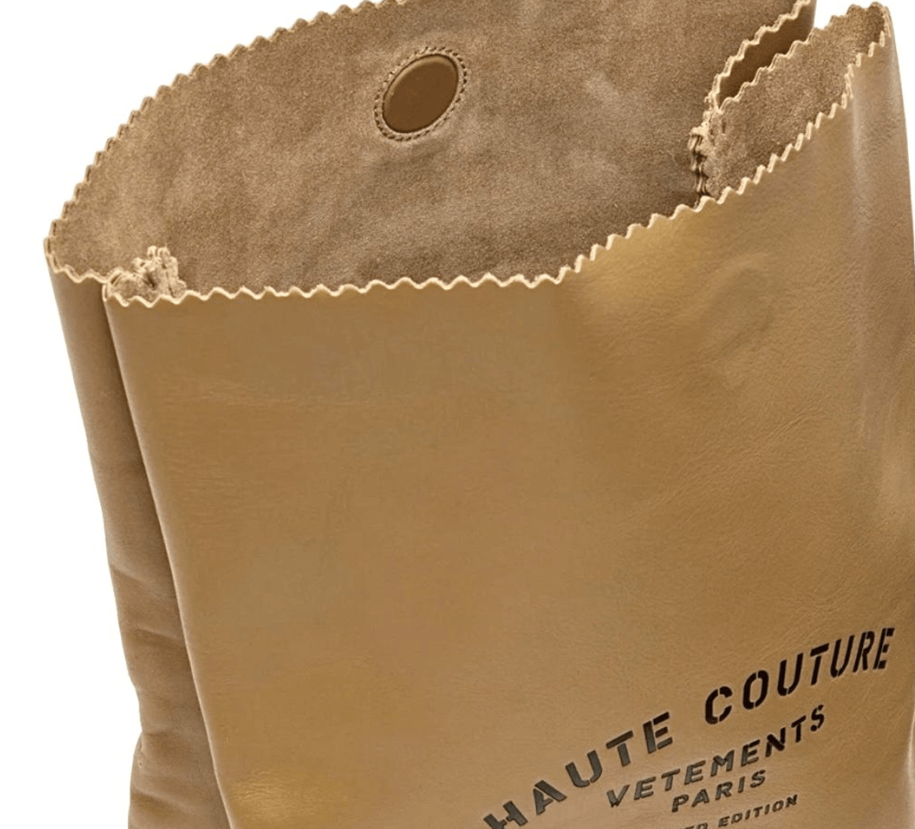 Vetements Vetement Couture Leather Paperbag Clutch Bag, 2019 Size ONE SIZE - 4 Thumbnail