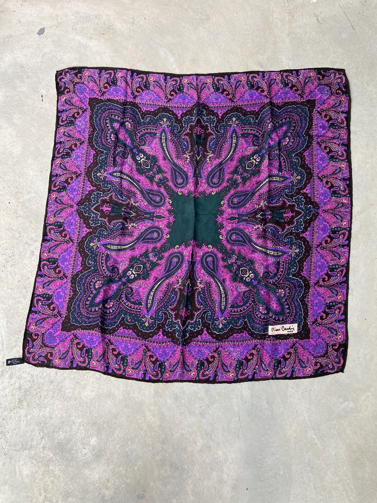 Pierre Cardin Vintage Pierre Cardin Paisey Silk Scarf Size ONE SIZE - 1 Thumbnail