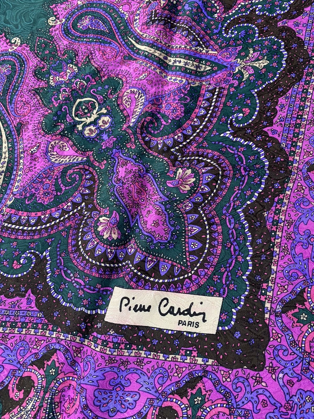 Pierre Cardin Vintage Pierre Cardin Paisey Silk Scarf Size ONE SIZE - 3 Thumbnail