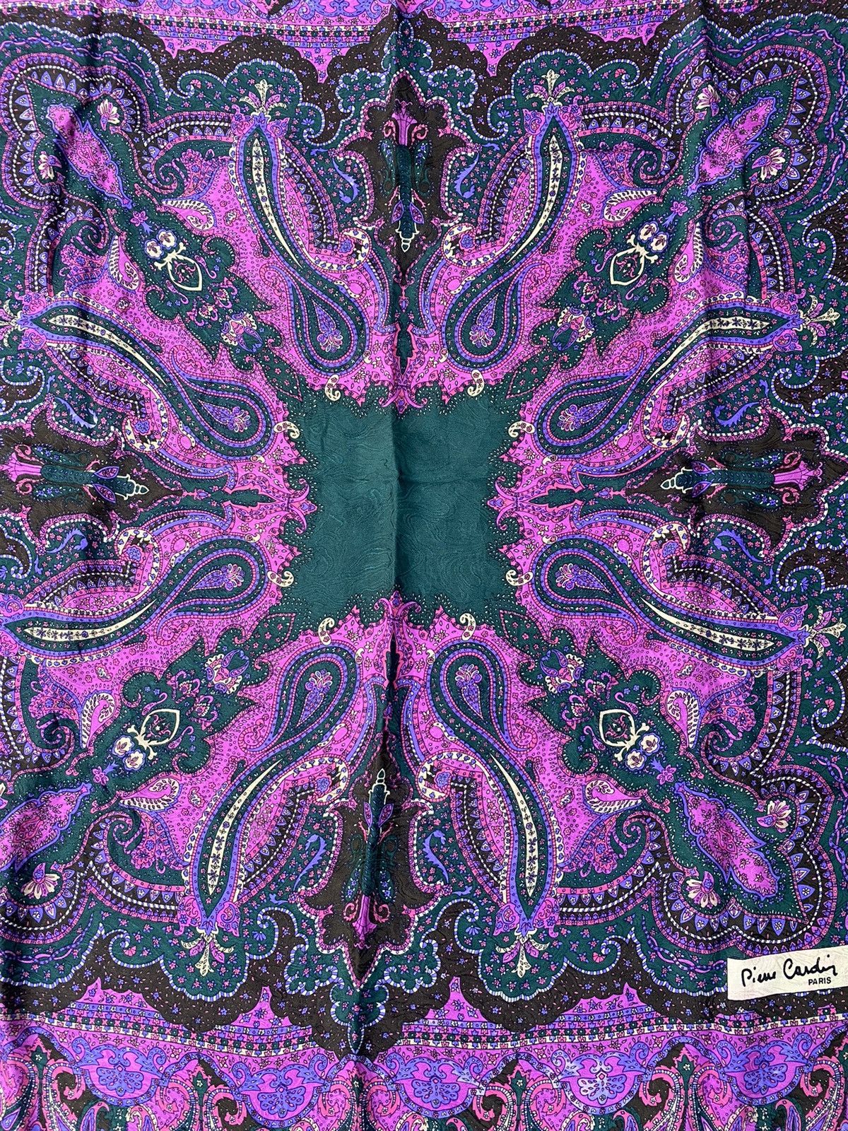 Pierre Cardin Vintage Pierre Cardin Paisey Silk Scarf Size ONE SIZE - 2 Thumbnail