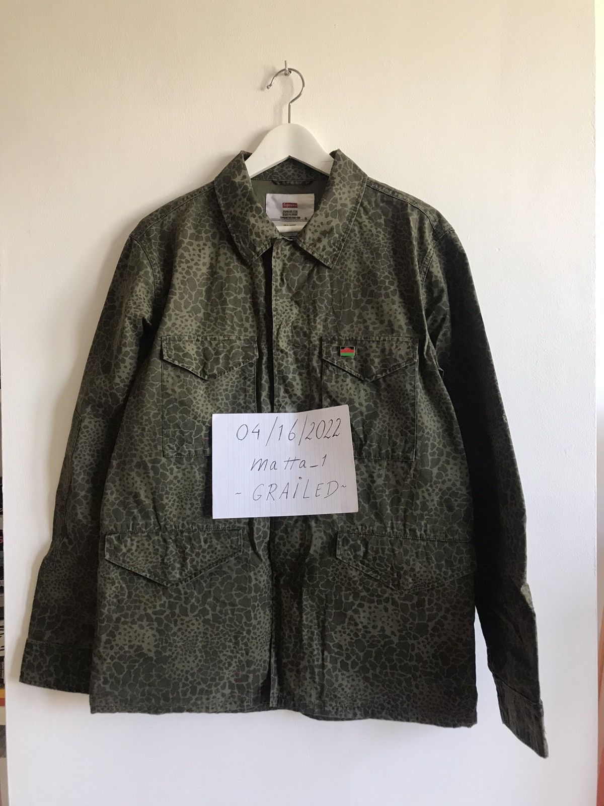 12ss Supreme Giraffe Camo Field Jacket M Supreme Giraffe Camo