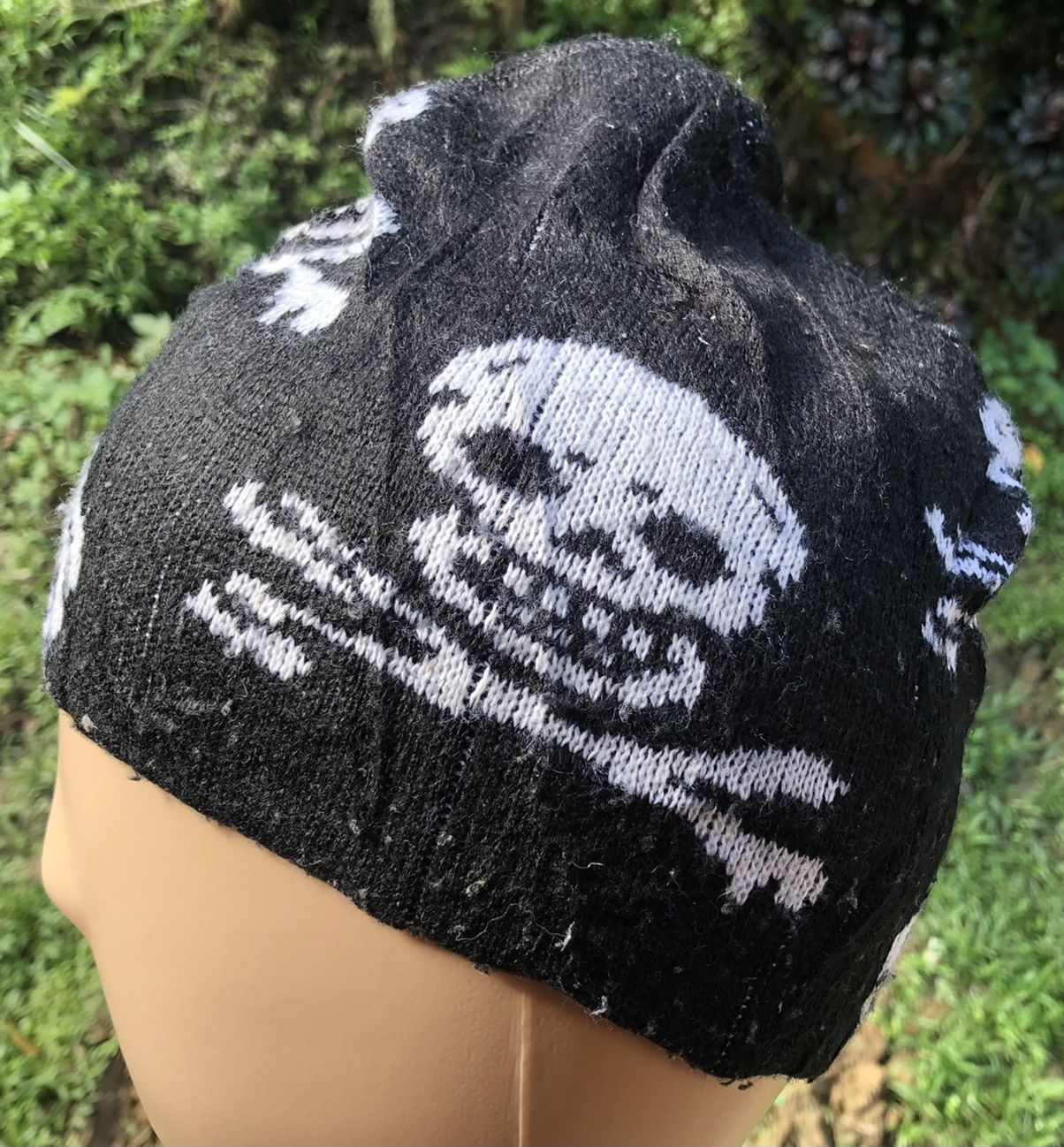 Japanese Brand × Vintage Beanie skulls x full print x Japanese brand Size ONE SIZE - 2 Thumbnail