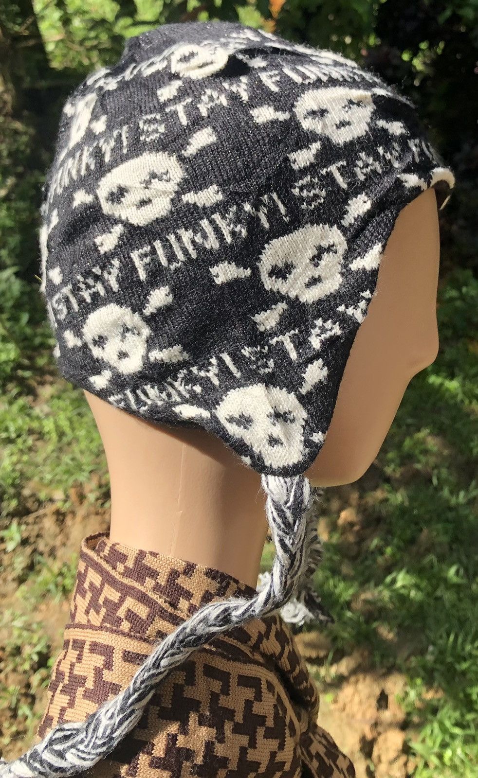 Japanese Brand Stay funky snow beanie hats x skull x full print Size ONE SIZE - 3 Thumbnail