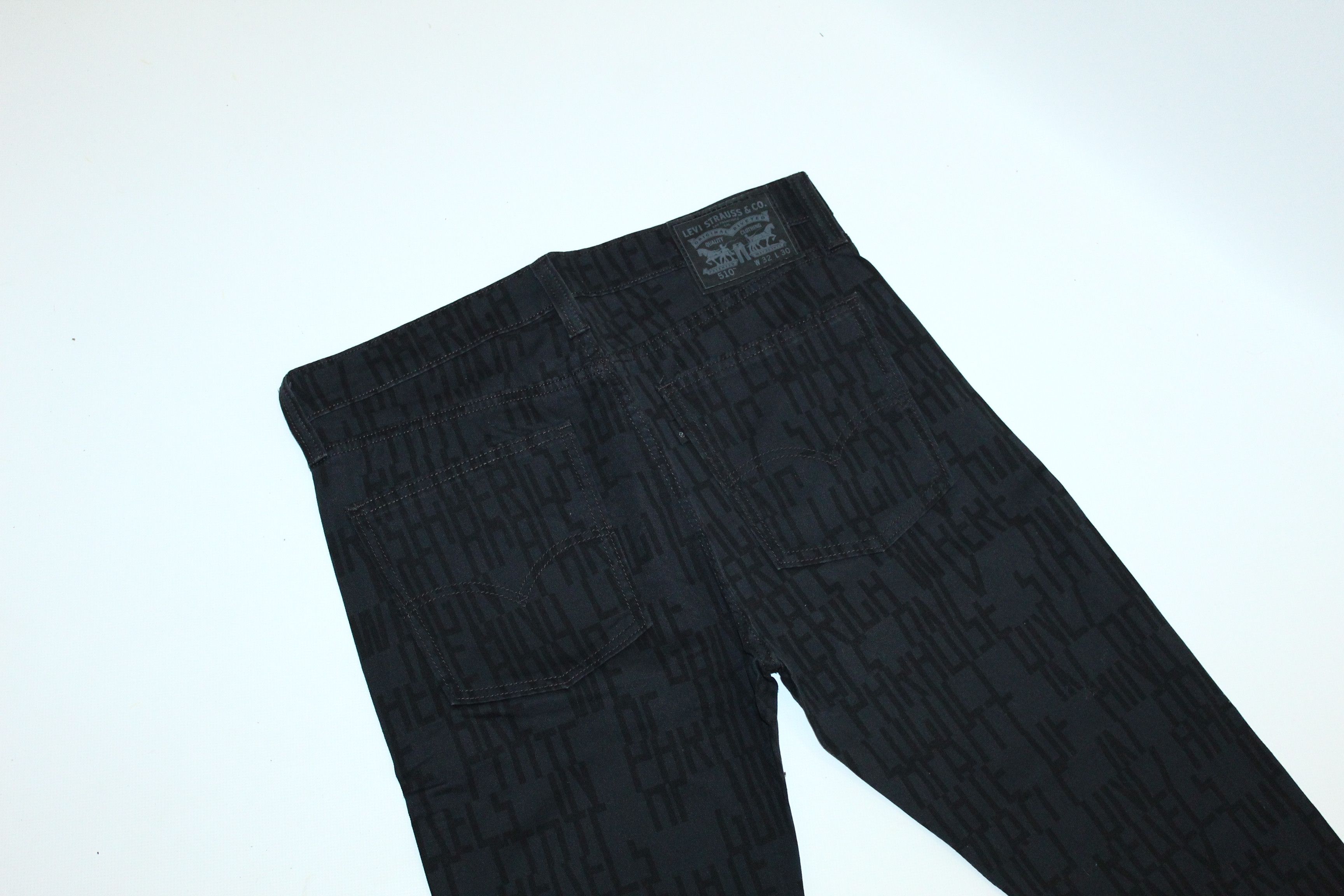 Levi's Levi's 510 Slim Fit Monogram Black Denim Tapered Jeans Size US 32 / EU 48 - 7 Thumbnail