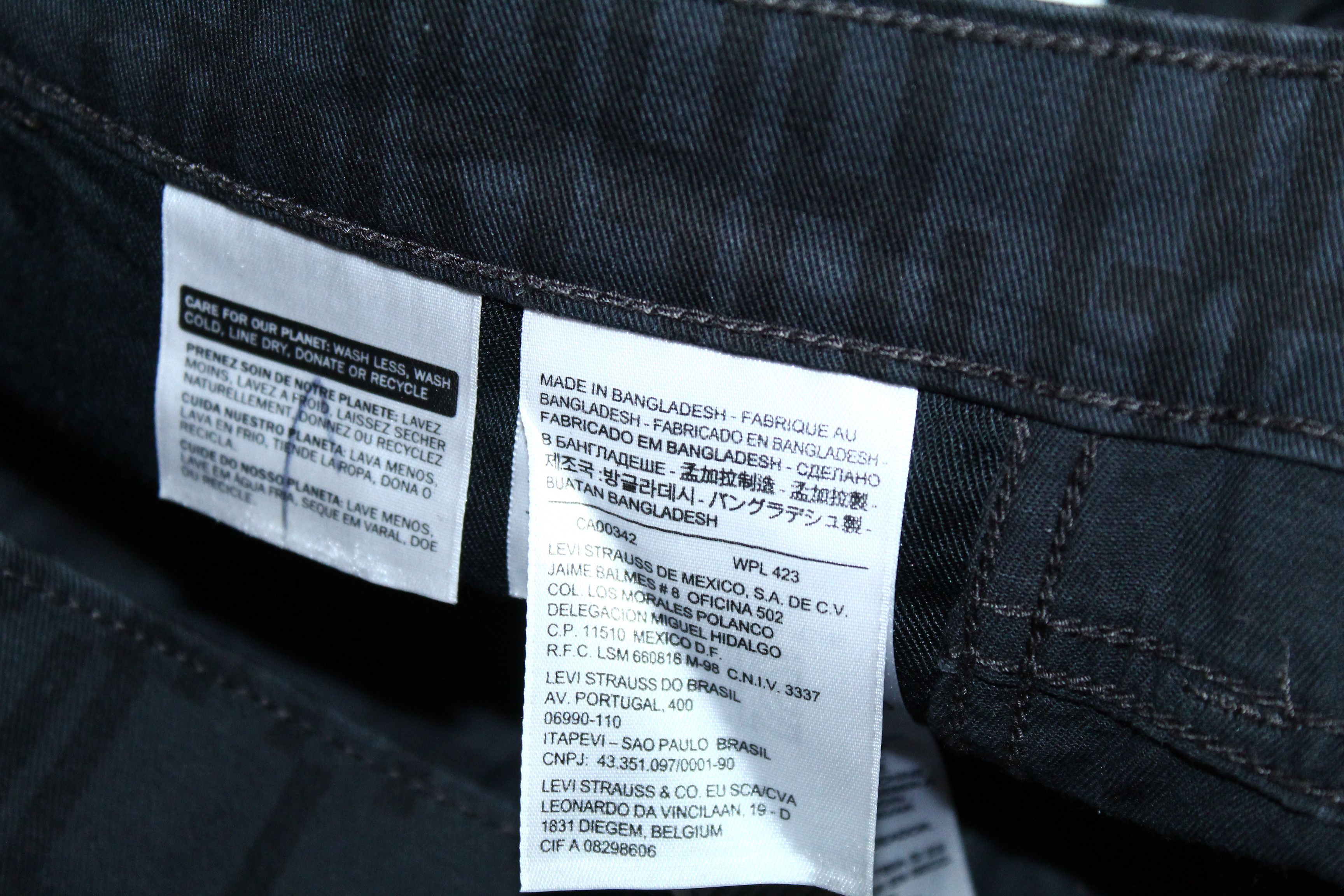 Levi's Levi's 510 Slim Fit Monogram Black Denim Tapered Jeans Size US 32 / EU 48 - 5 Thumbnail