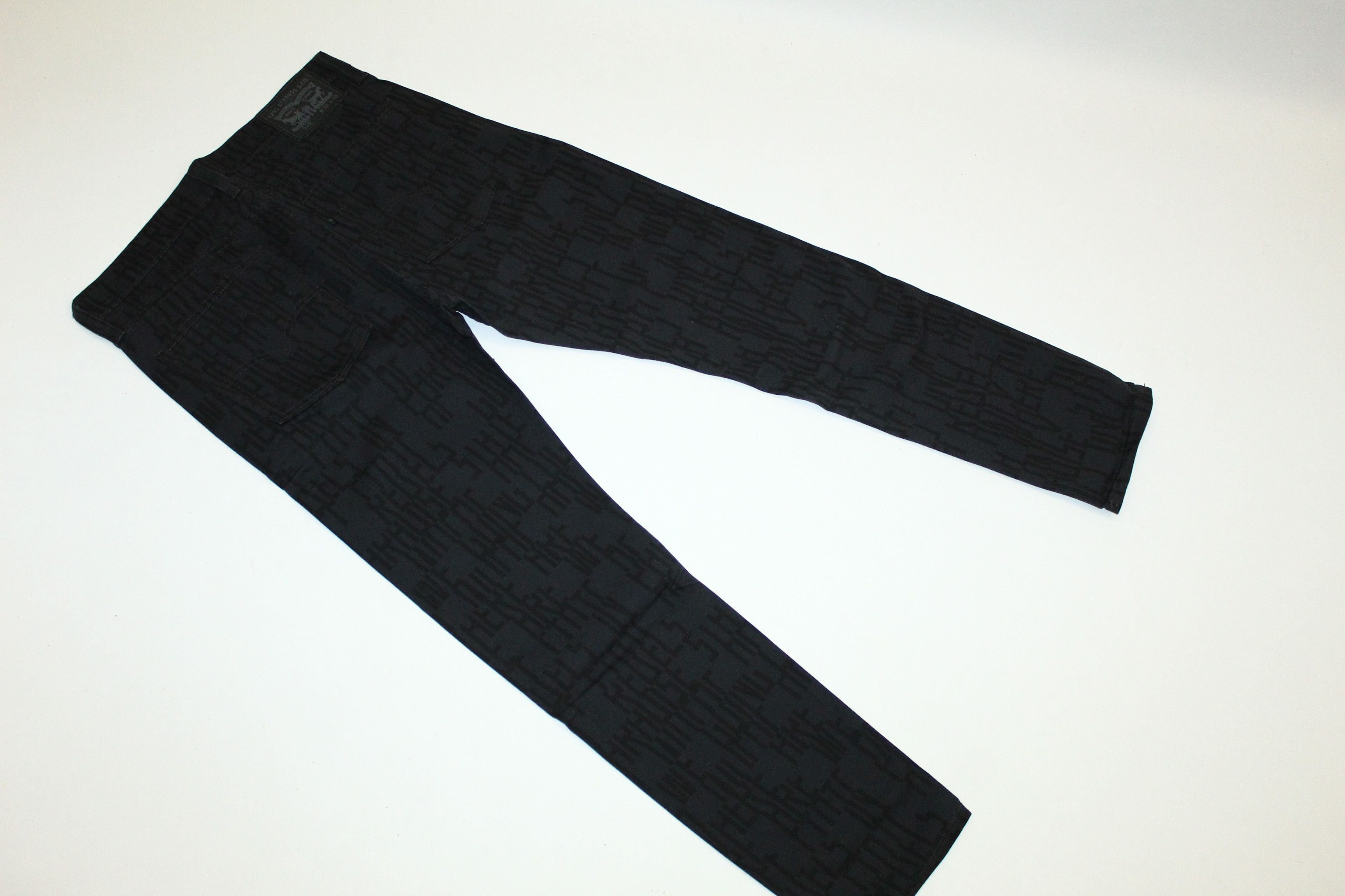 Levi's Levi's 510 Slim Fit Monogram Black Denim Tapered Jeans Size US 32 / EU 48 - 3 Thumbnail