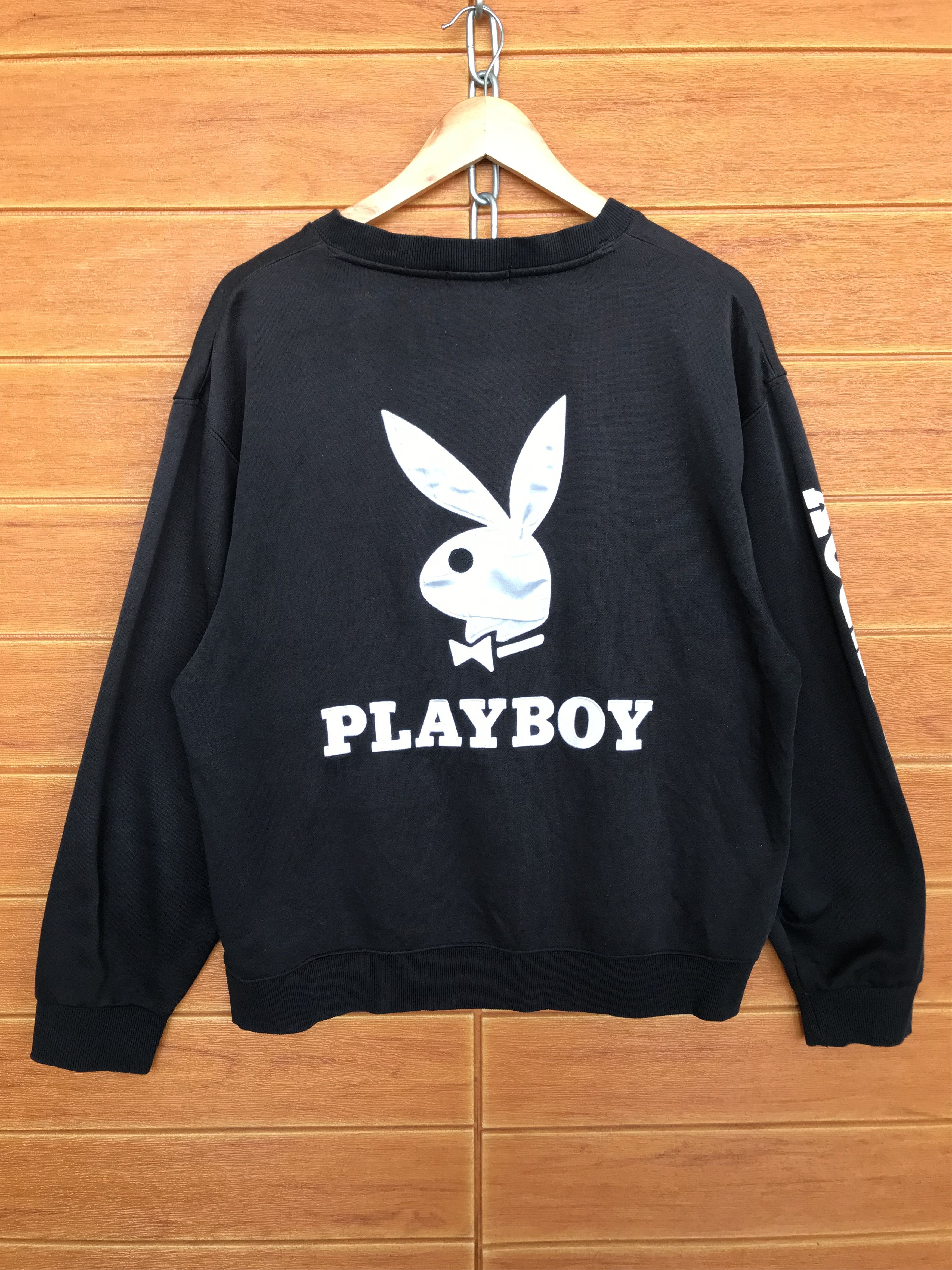 Playboy × Vintage Vintage 90s PLAYBOY Embroidered Logo Sweatshirt Size US XL / EU 56 / 4 - 1 Thumbnail