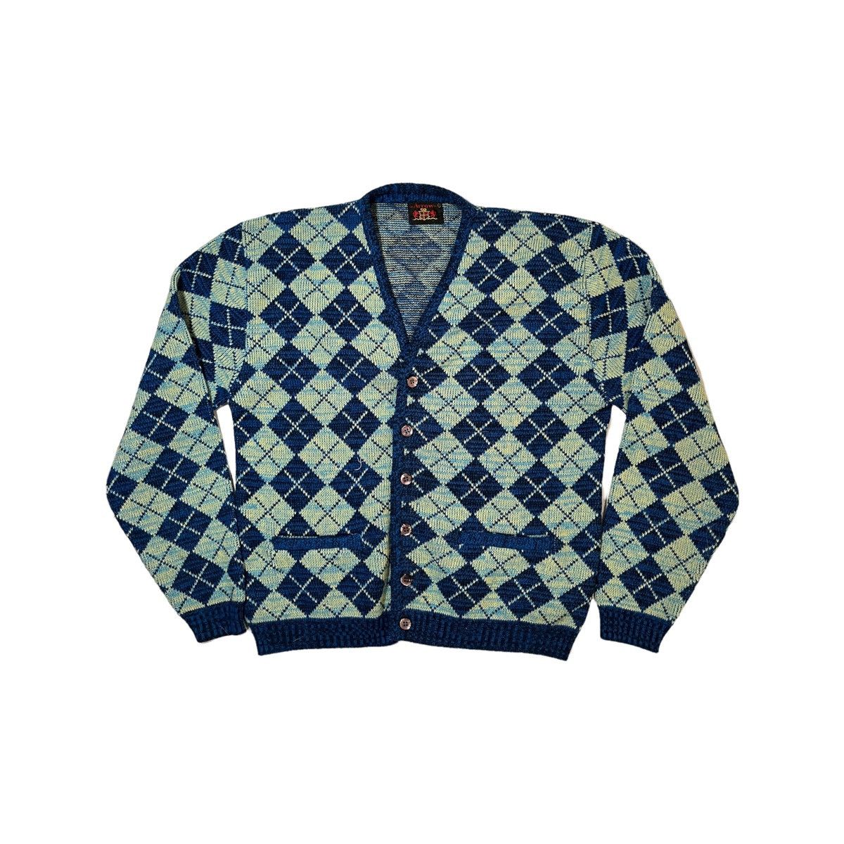 Arrow × Vintage Vintage Arrow Blue Toned Plaid Cardigan Size US L / EU 52-54 / 3 - 1 Thumbnail