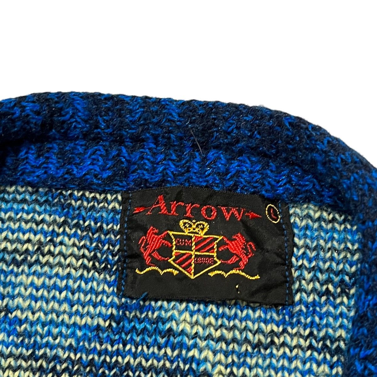 Arrow × Vintage Vintage Arrow Blue Toned Plaid Cardigan Size US L / EU 52-54 / 3 - 2 Thumbnail