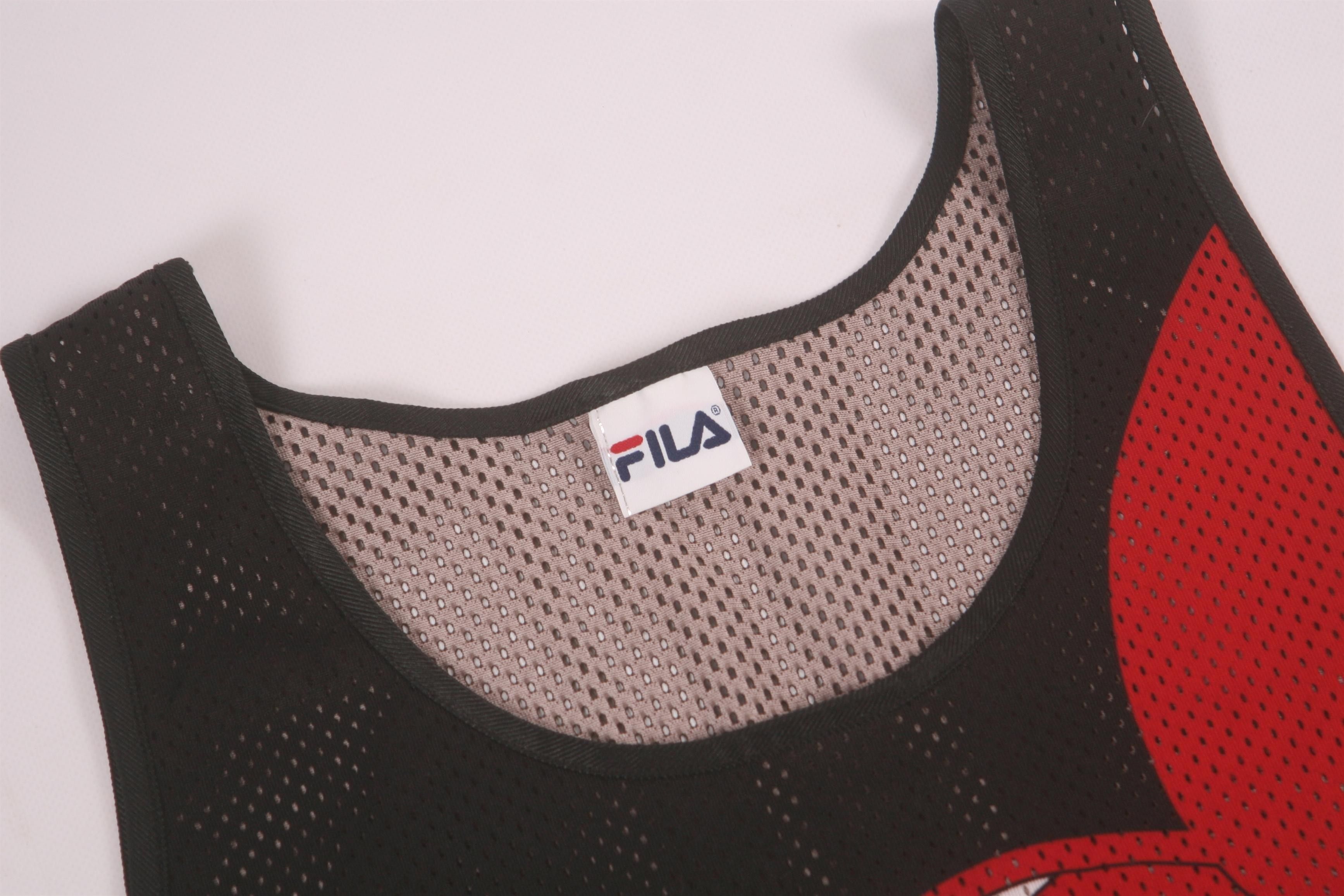 Fila 🔥 VTG 🔥 90s USA Fila Big Logo Basketball Jersey Size US XXL / EU 58 / 5 - 3 Thumbnail