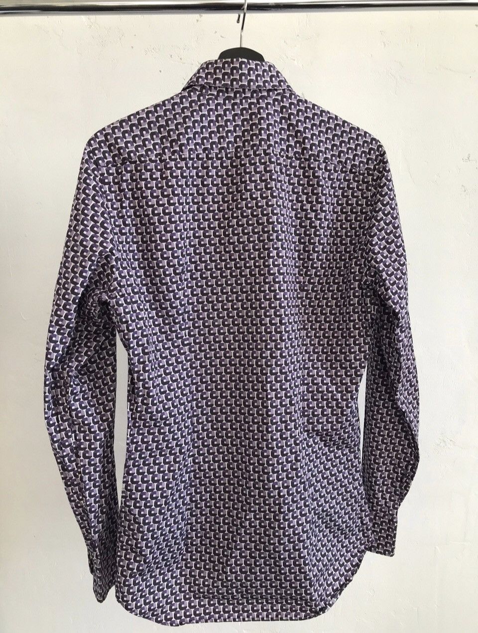 Prada Rare! Prada Re-edited Holliday & Brown Diamond Pattern Shirt Size US S / EU 44-46 / 1 - 2 Thumbnail