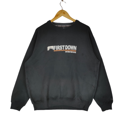 Sports Specialties Vintage FIRST DOWN Big Logo Spellout XL size Sweatshirt Size US XL / EU 56 / 4 - 1 Thumbnail