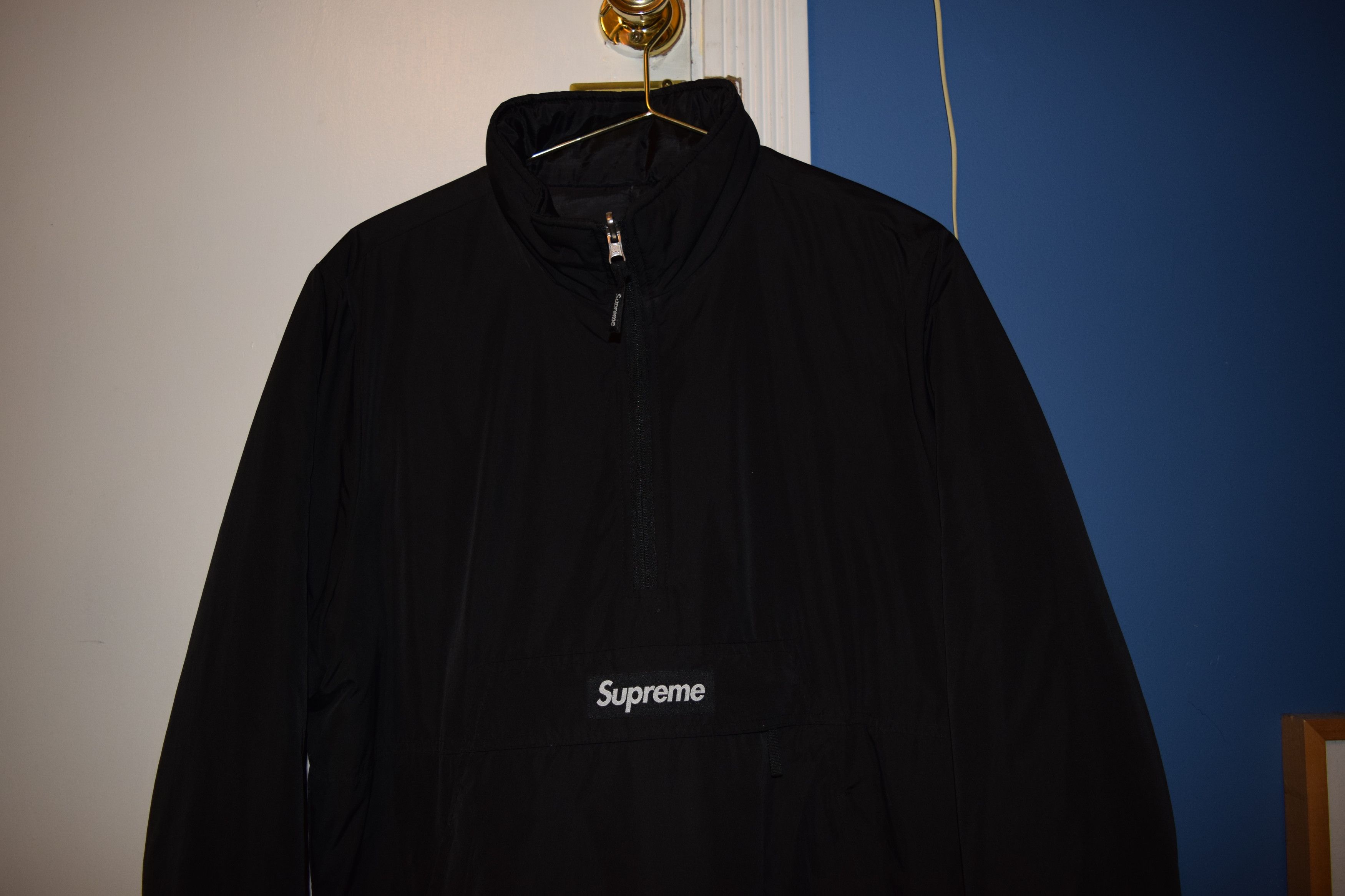 Supreme Supreme Reversible Pullover Puffer Black FW15 | Grailed