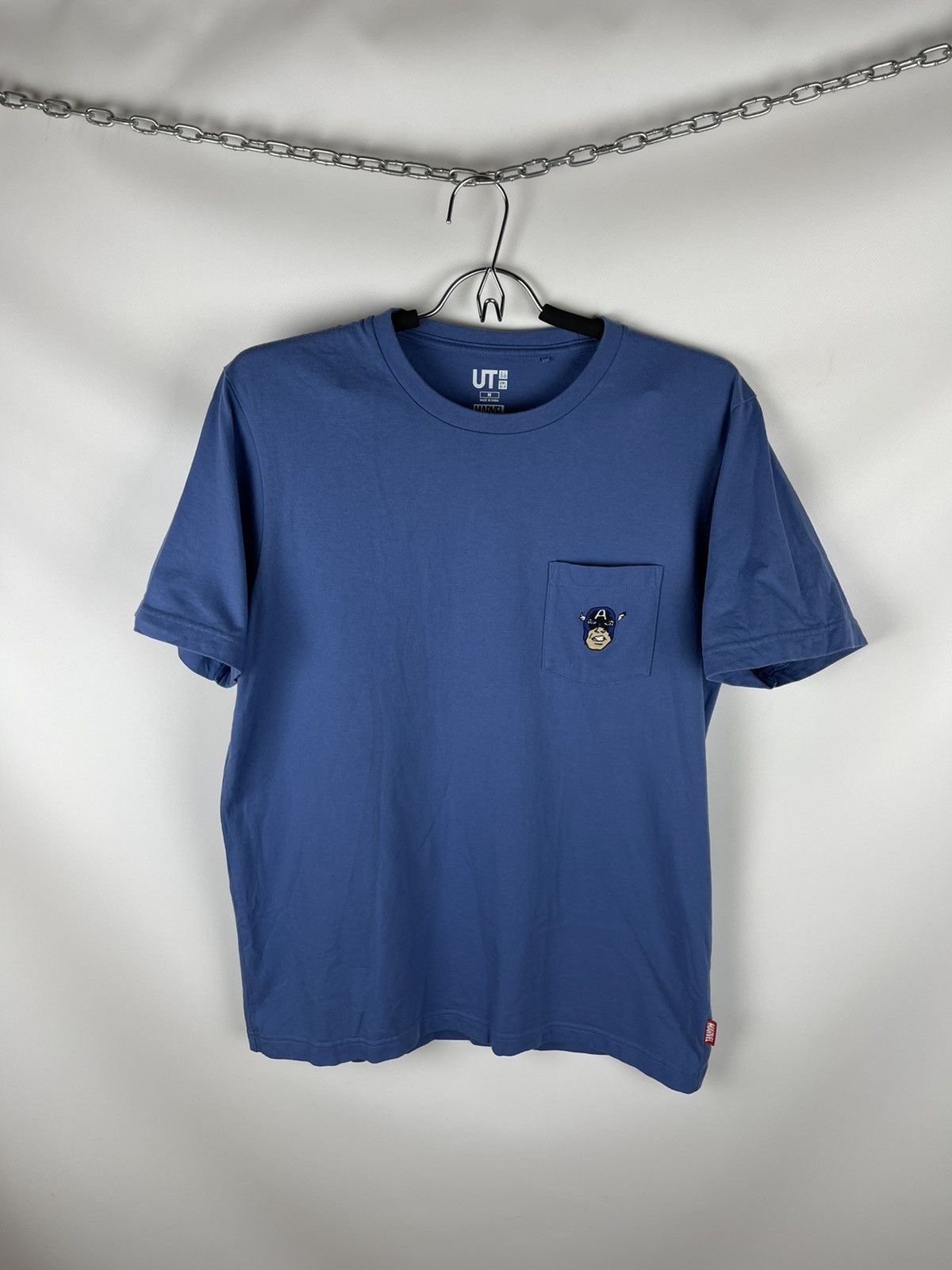 Japanese Brand Uniqlo UT x Marvel x Jason Polan Captain America pocket tee Size US M / EU 48-50 / 2 - 1 Thumbnail
